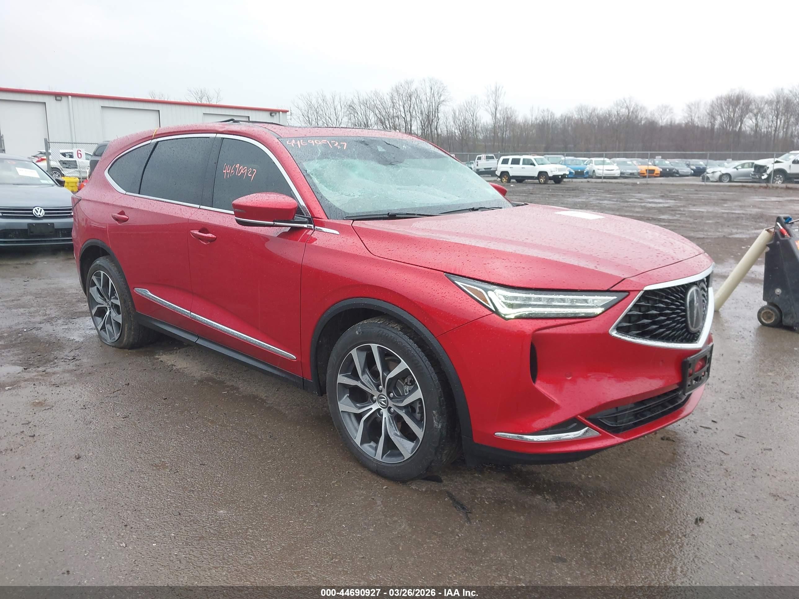 2022 Acura MDX Technology, VIN 5J8YE1H42NL007296 — Стихия
