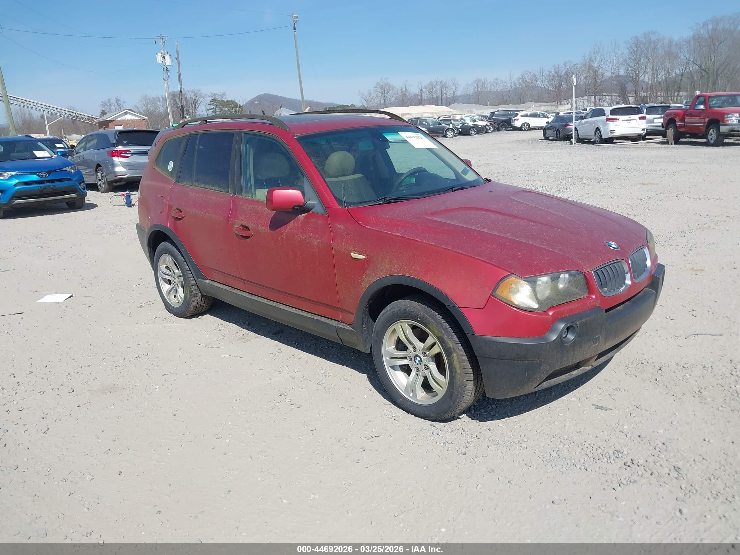 2005 BMW X3 3.0i, VIN WBXPA93445WD07888 — Normal wear