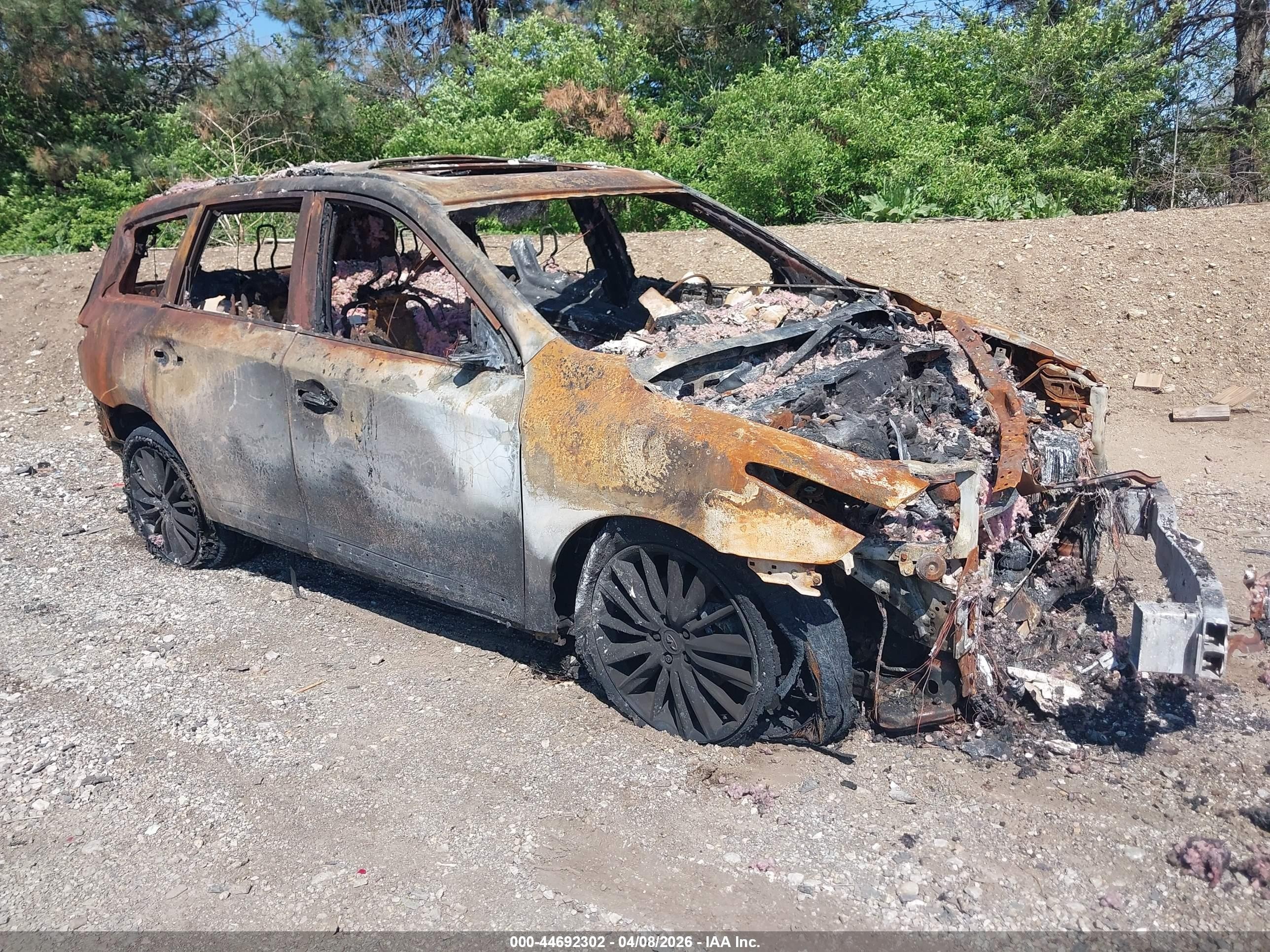 2019 Infiniti QX60 Luxe, VIN 5N1DL0MM7KC514740 — Burn