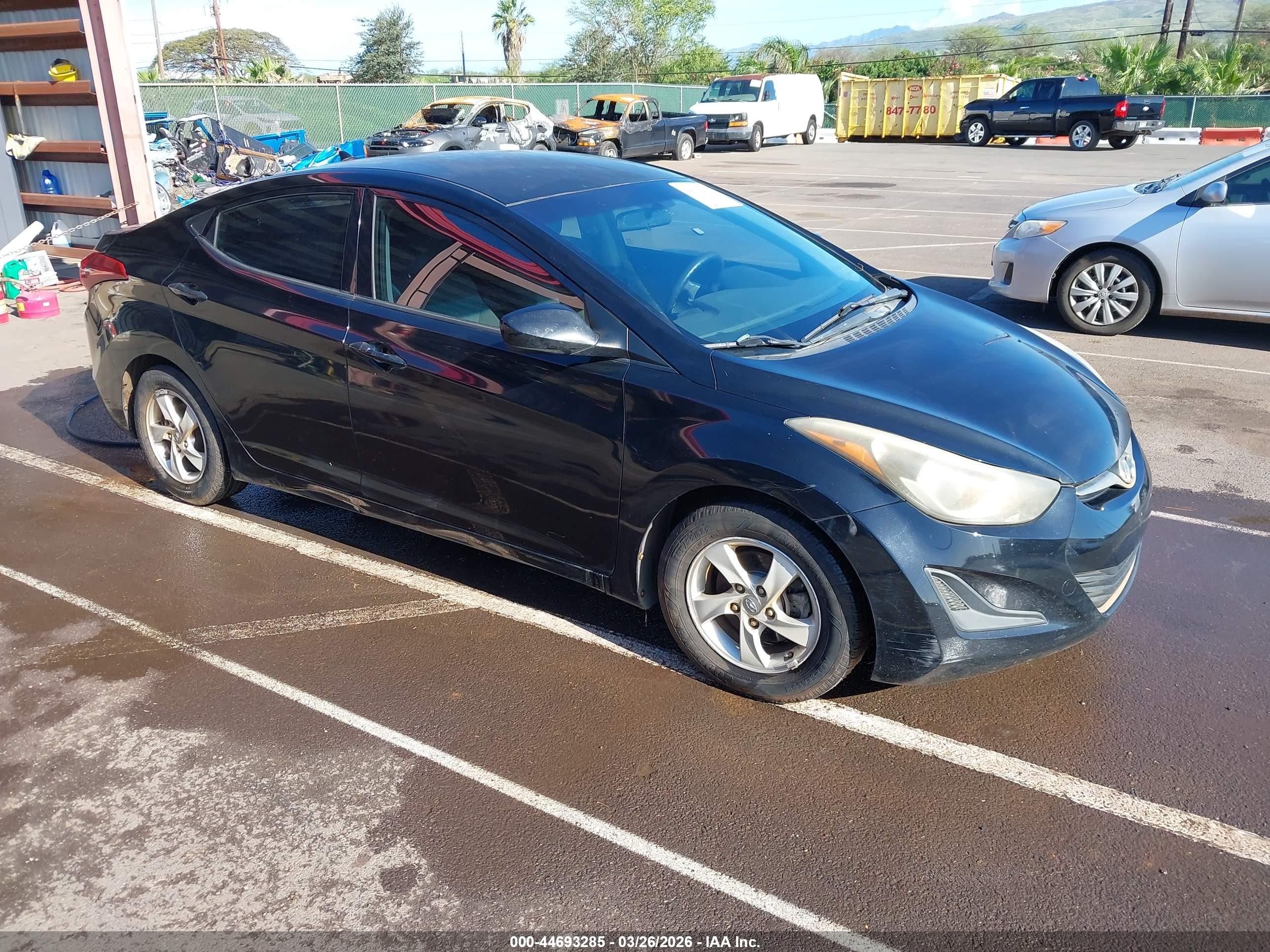 2014 Hyundai Elantra SE, VIN KMHDH4AE6EU138584 — Water / flood