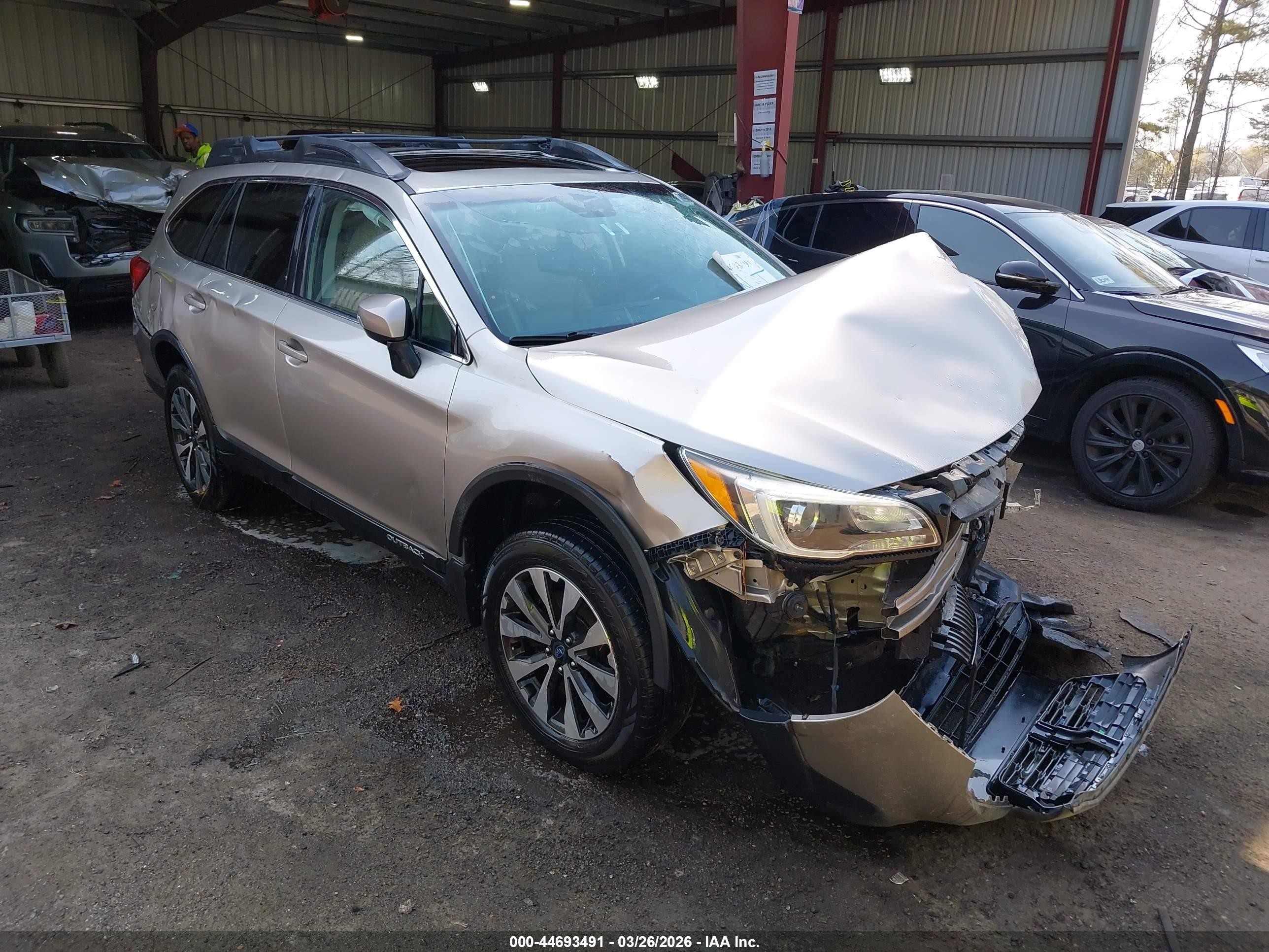 2016 Subaru Outback Limited, VIN 4S4BSBNCXG3210076 — Rollover