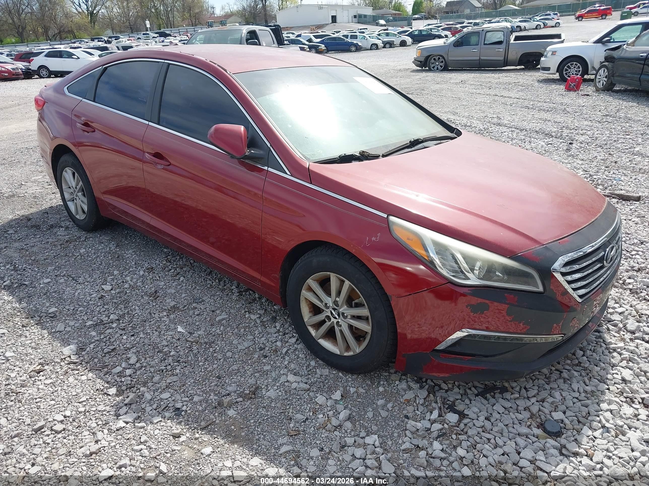 2015 Hyundai Sonata SE, VIN 5NPE24AF3FH232680 — Biohazard / chemical