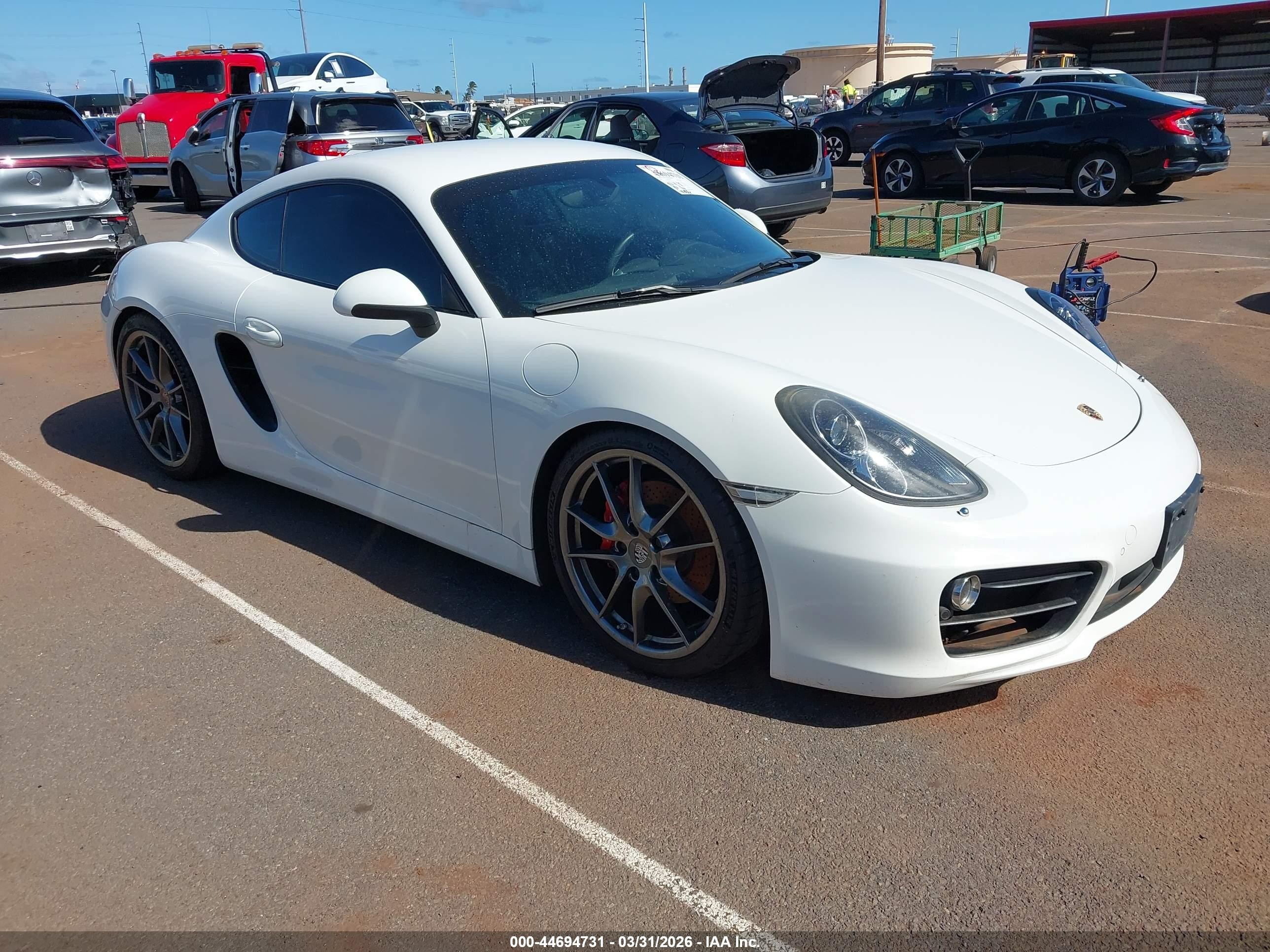2014 Porsche Cayman S, VIN WP0AB2A87EK192348 — Water / flood