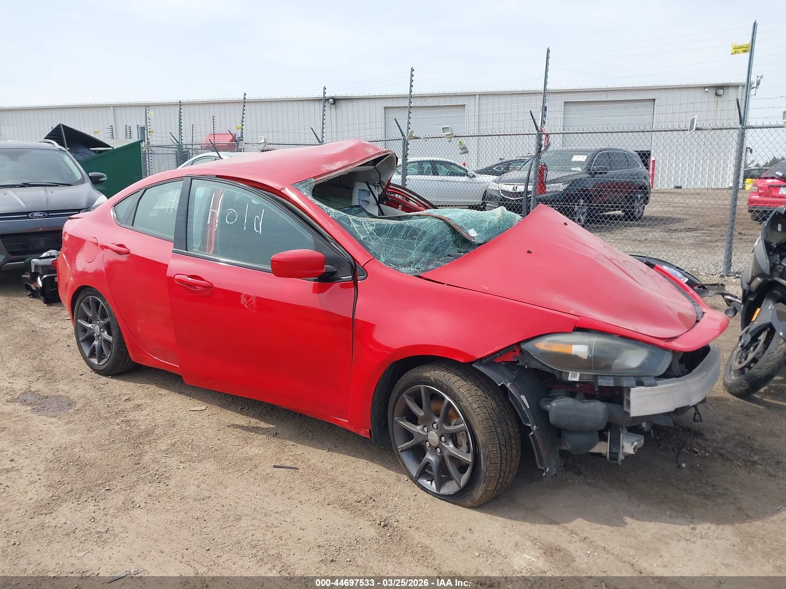 2016 Dodge Dart SE, VIN 1C3CDFAA3GD625575 — Side
