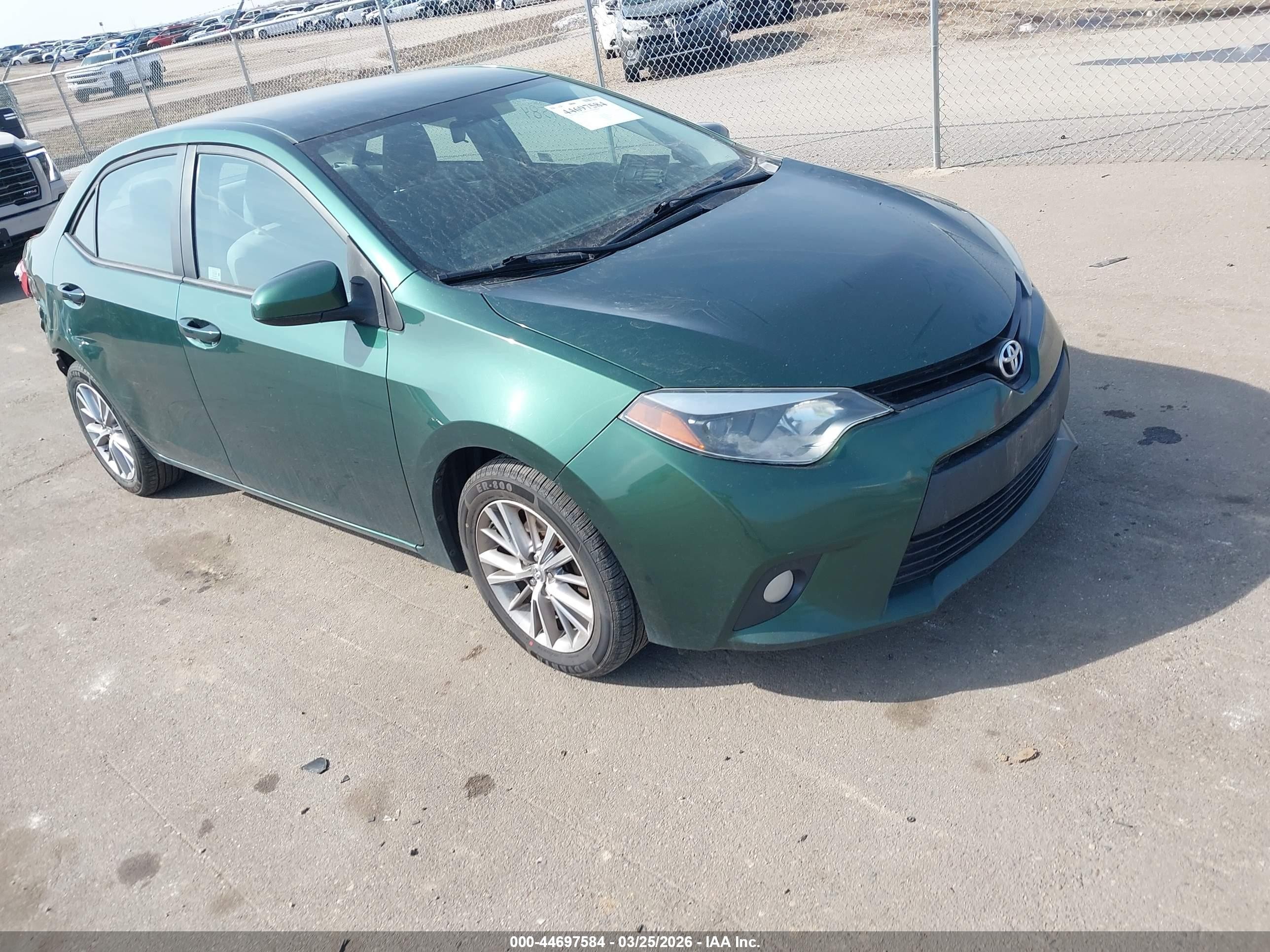 2014 Toyota Corolla LE, VIN 2T1BURHE1EC157812 — Rear end