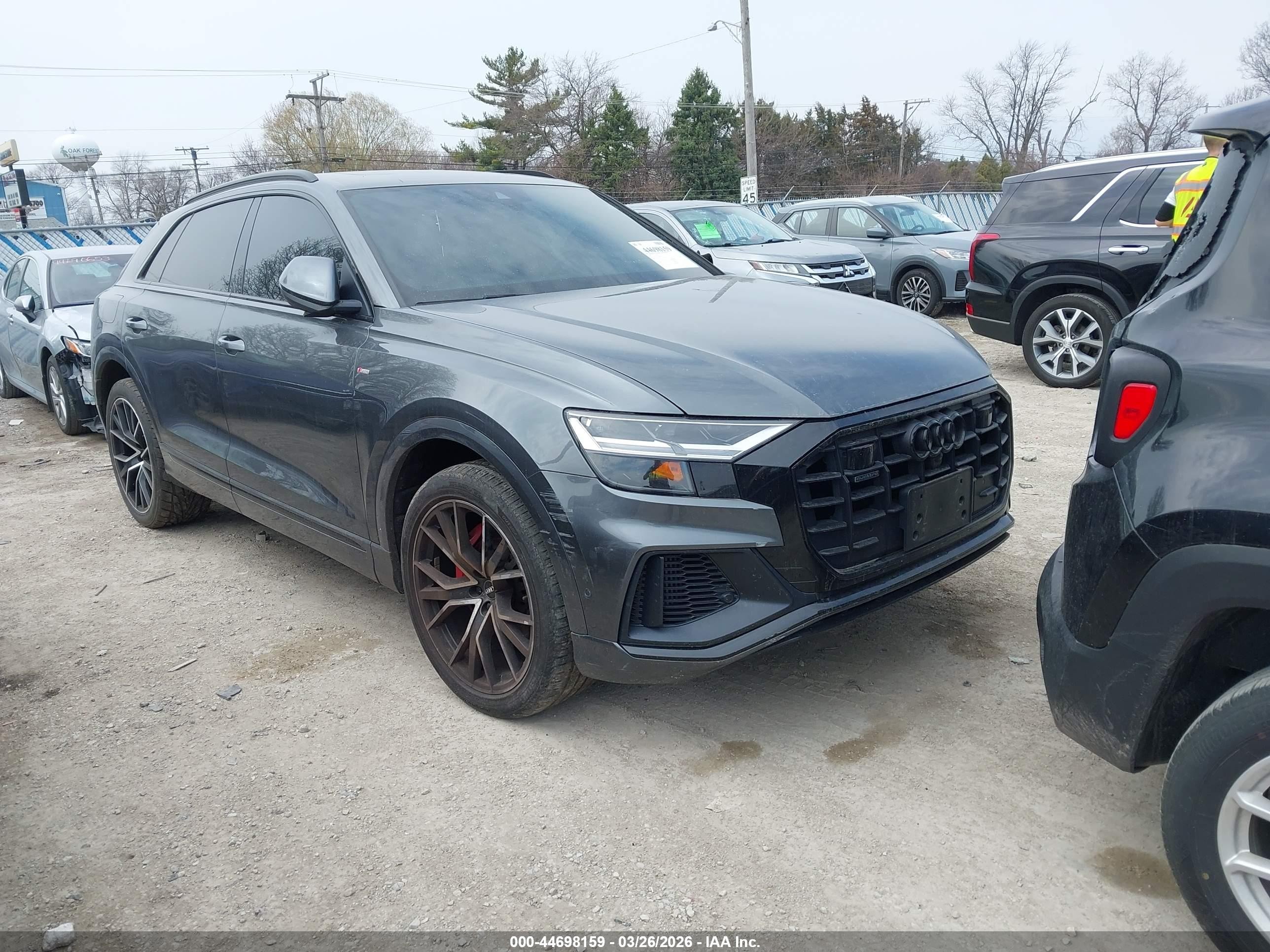 2020 Audi Q8 Premium Plus, VIN WA1EVAF11LD001789 — Rear end