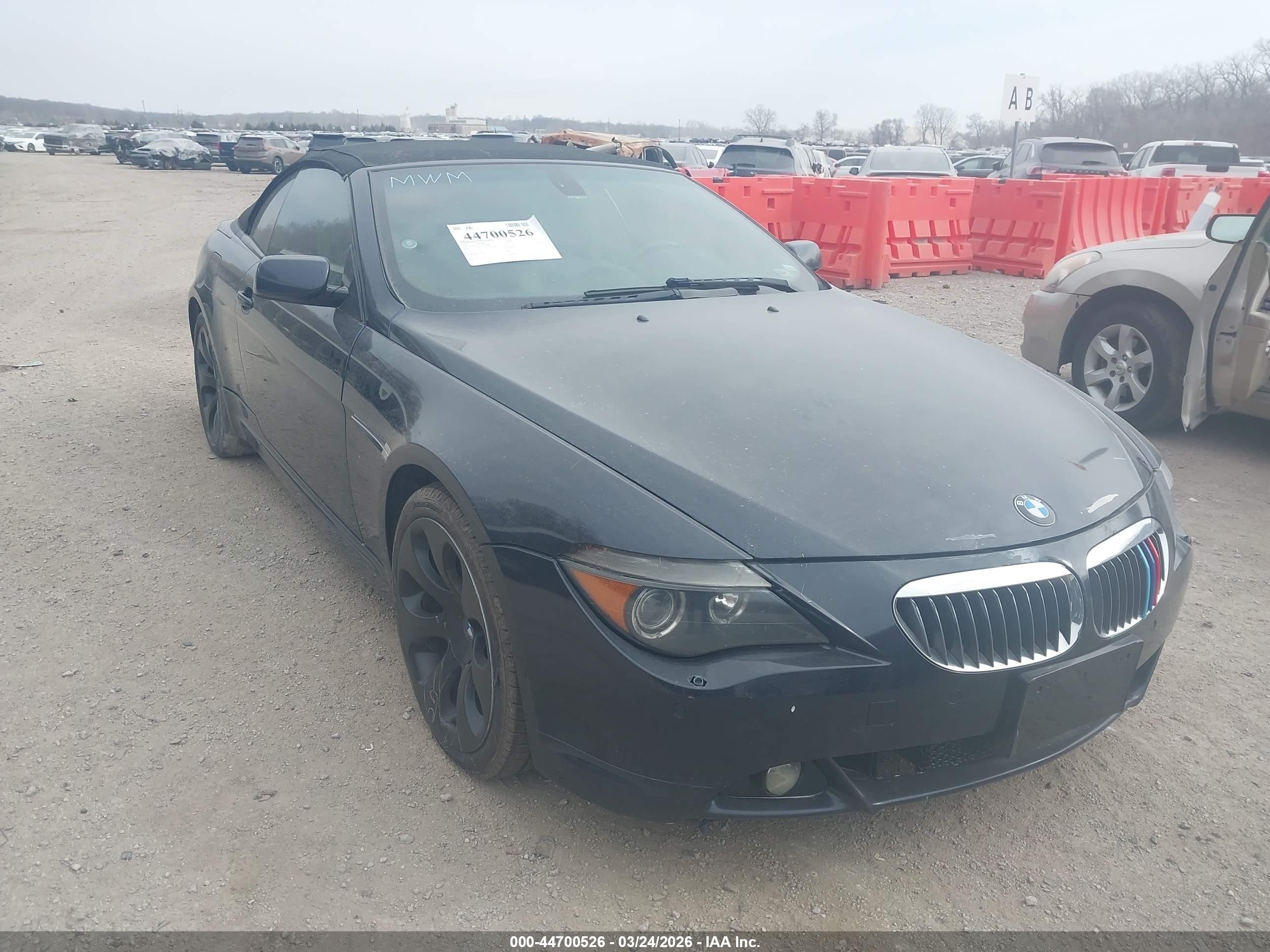 2007 BMW 6 Series 650i, VIN WBAEK13537CN83988 — Front end