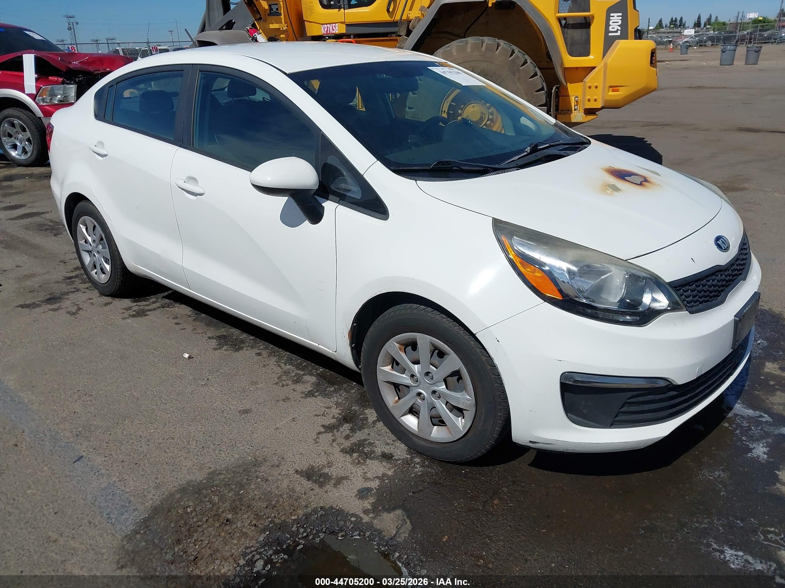 2016 Kia Rio LX, VIN KNADM4A32G6676458 — Engine fire