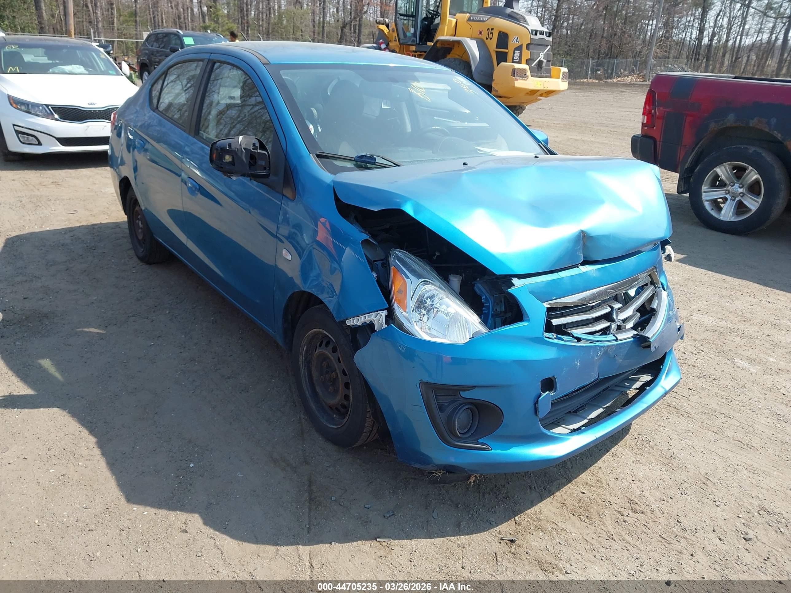 2017 Mitsubishi Mirage ES, VIN ML32F3FJXHHF10979 — Biohazard / chemical