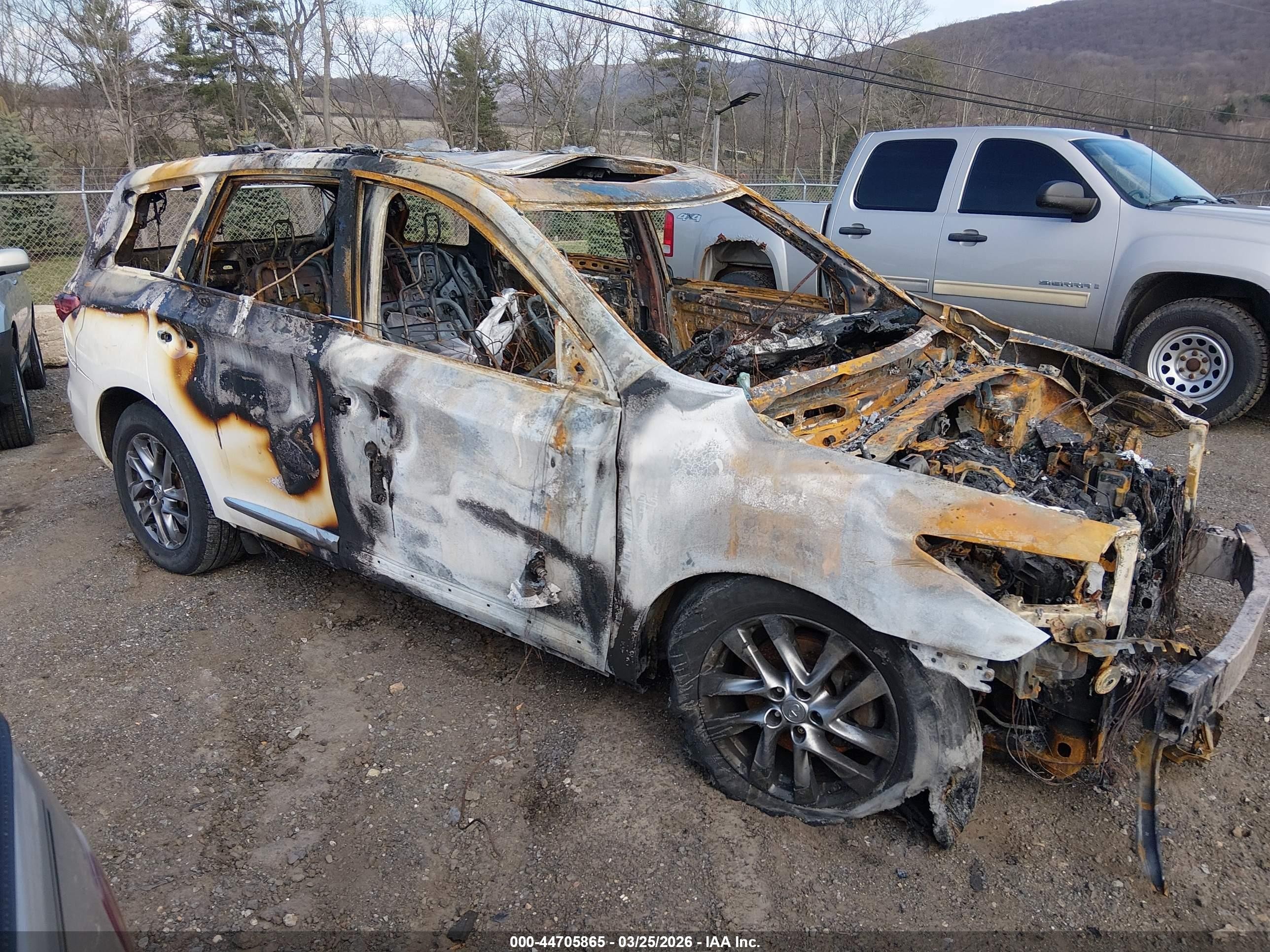 2014 Infiniti QX60, VIN 5N1AL0MM7EC545185 — Engine fire