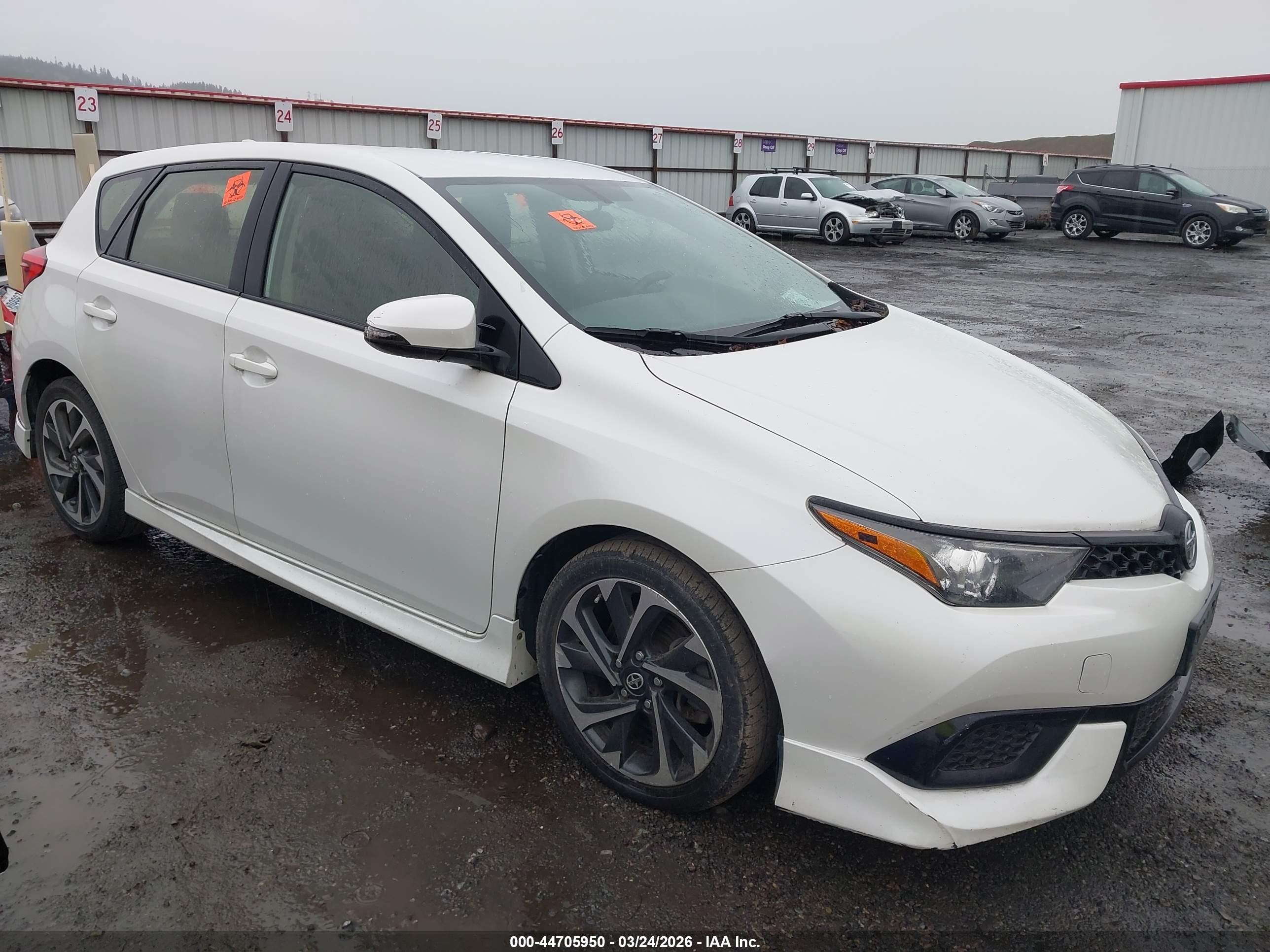 2016 Scion iM, VIN JTNKARJE5GJ506945 — Biohazard / chemical