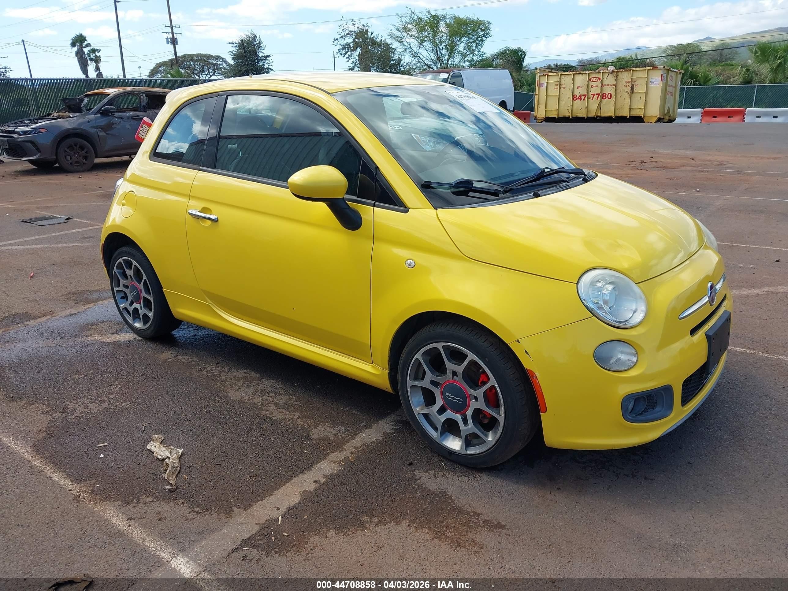 2015 FIAT 500 Sport, VIN 3C3CFFBR7FT756953 — Water / flood