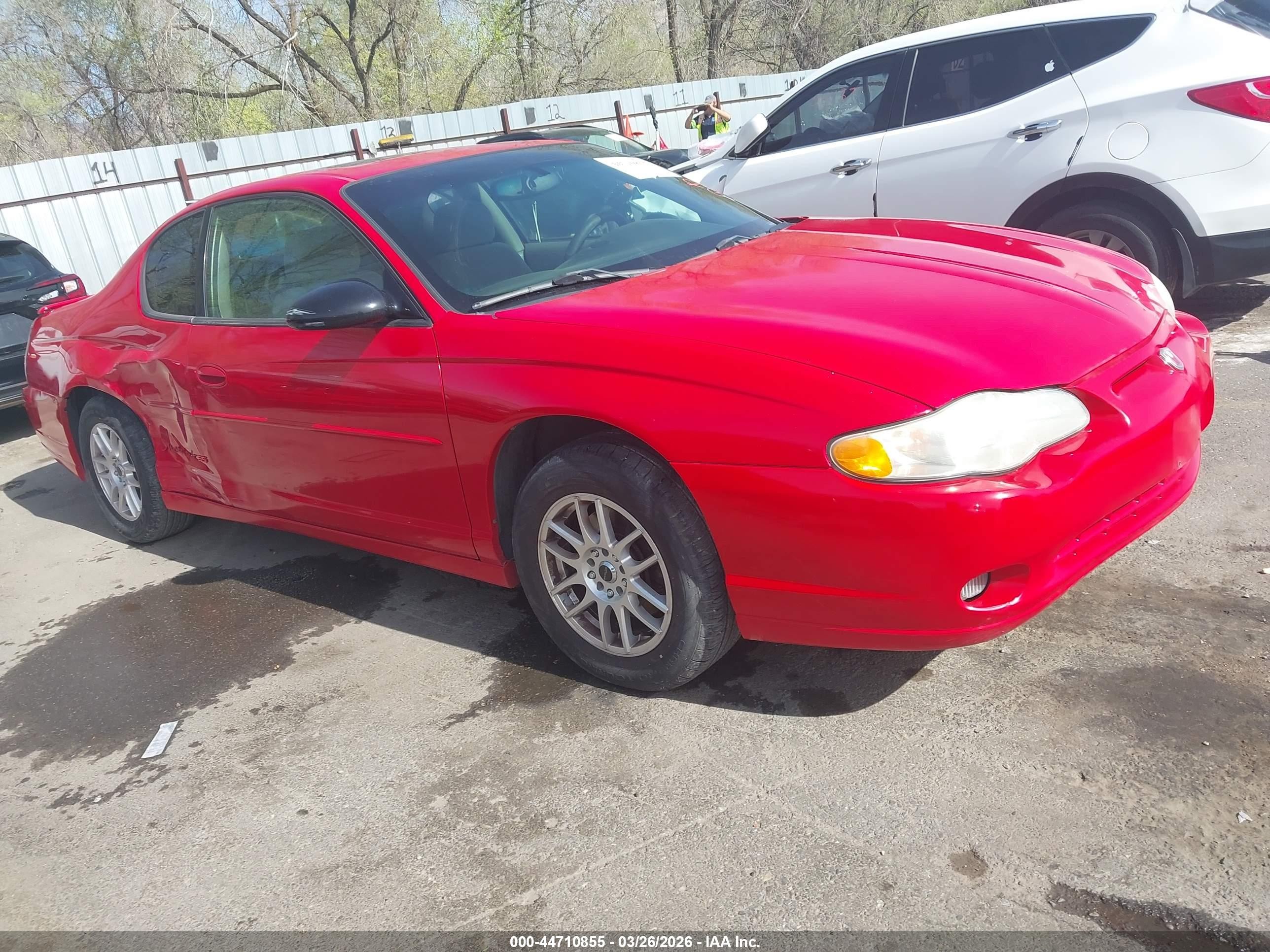2003 Chevrolet Monte Carlo SS, VIN 2G1WX12K539196241 — Side