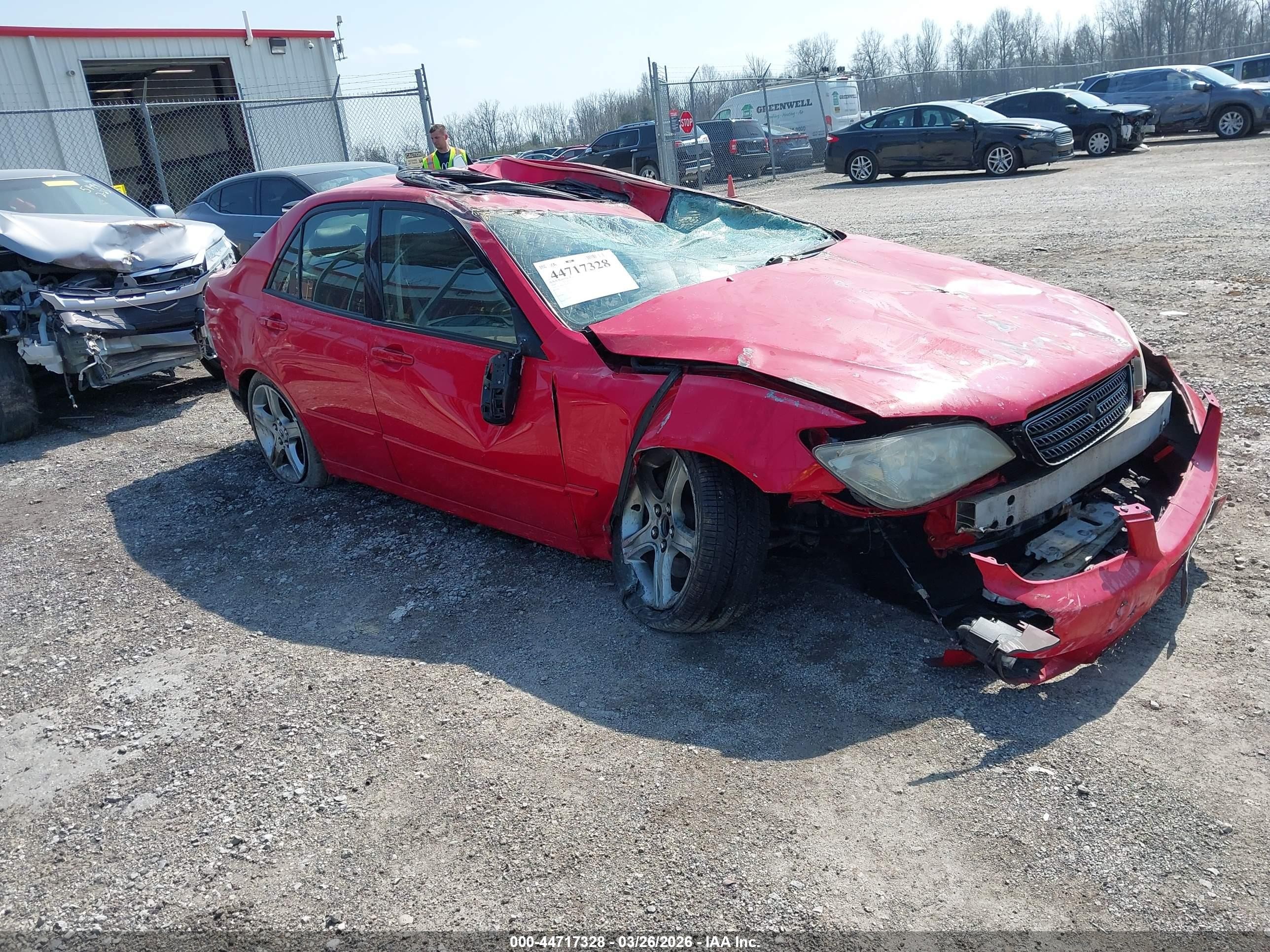 2003 Lexus IS 300/350, VIN JTHBD192930076908 — Опрокидывание