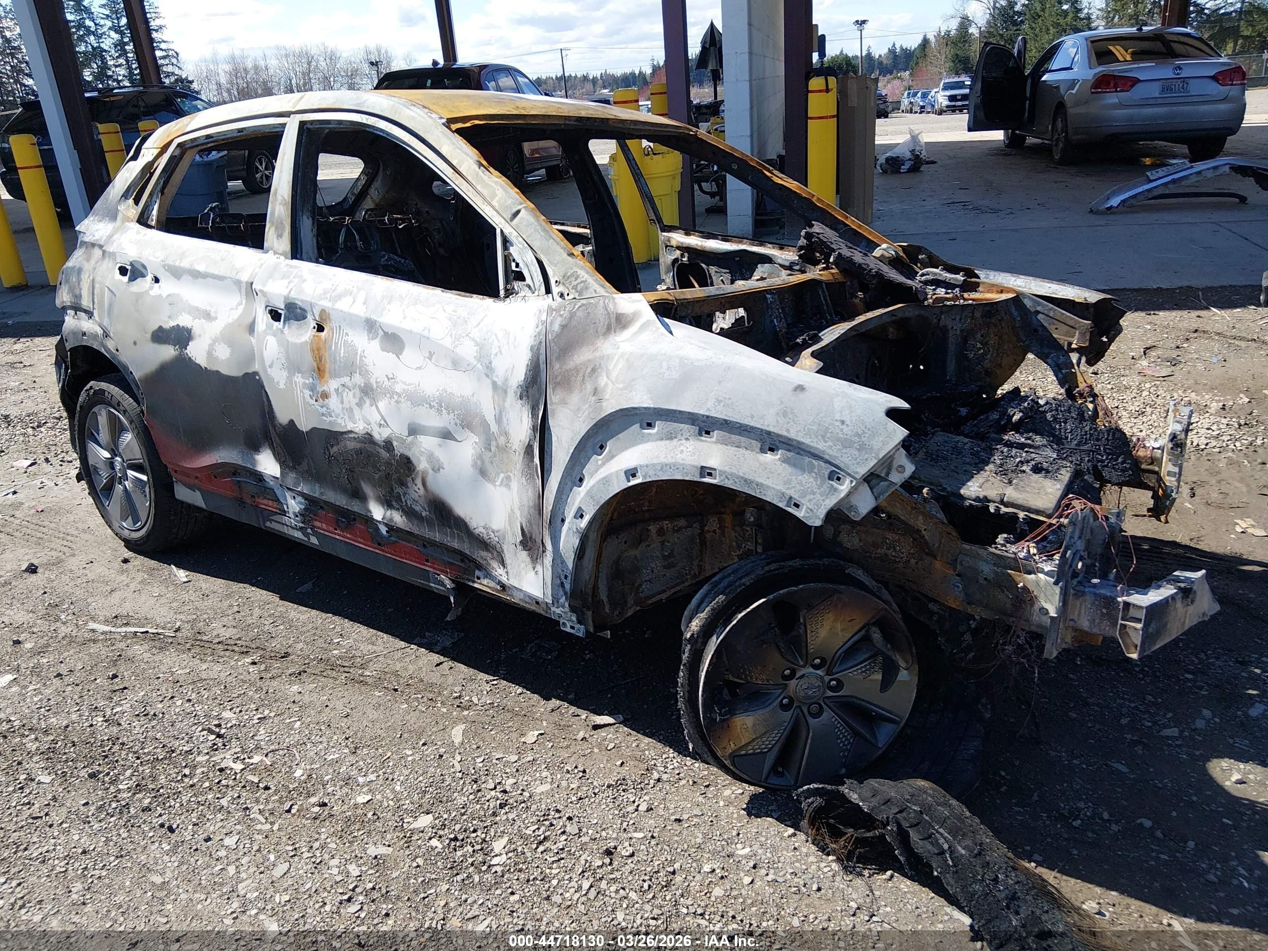 2021 Hyundai Kona SEL, VIN KM8K23AG0MU134792 — Burn
