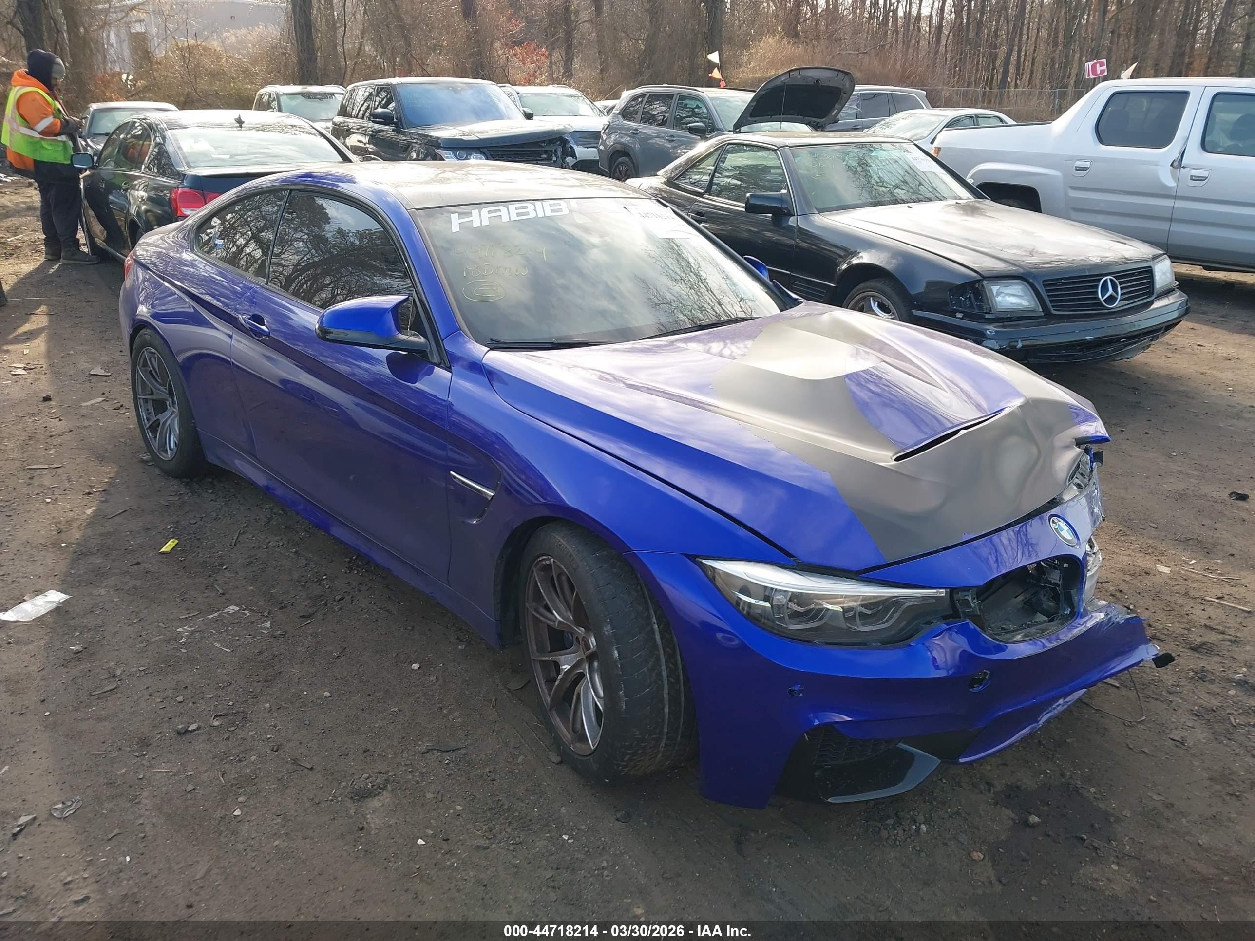 2018 BMW M4, VIN WBS4Y9C5XJAC86713 — Side