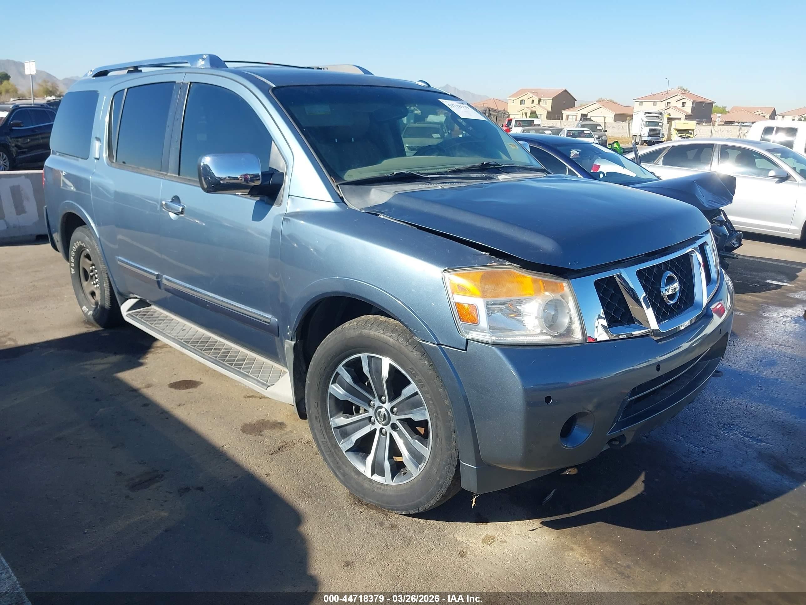 2011 Nissan Armada SV, VIN 5N1AA0ND0BN619440 — Front end