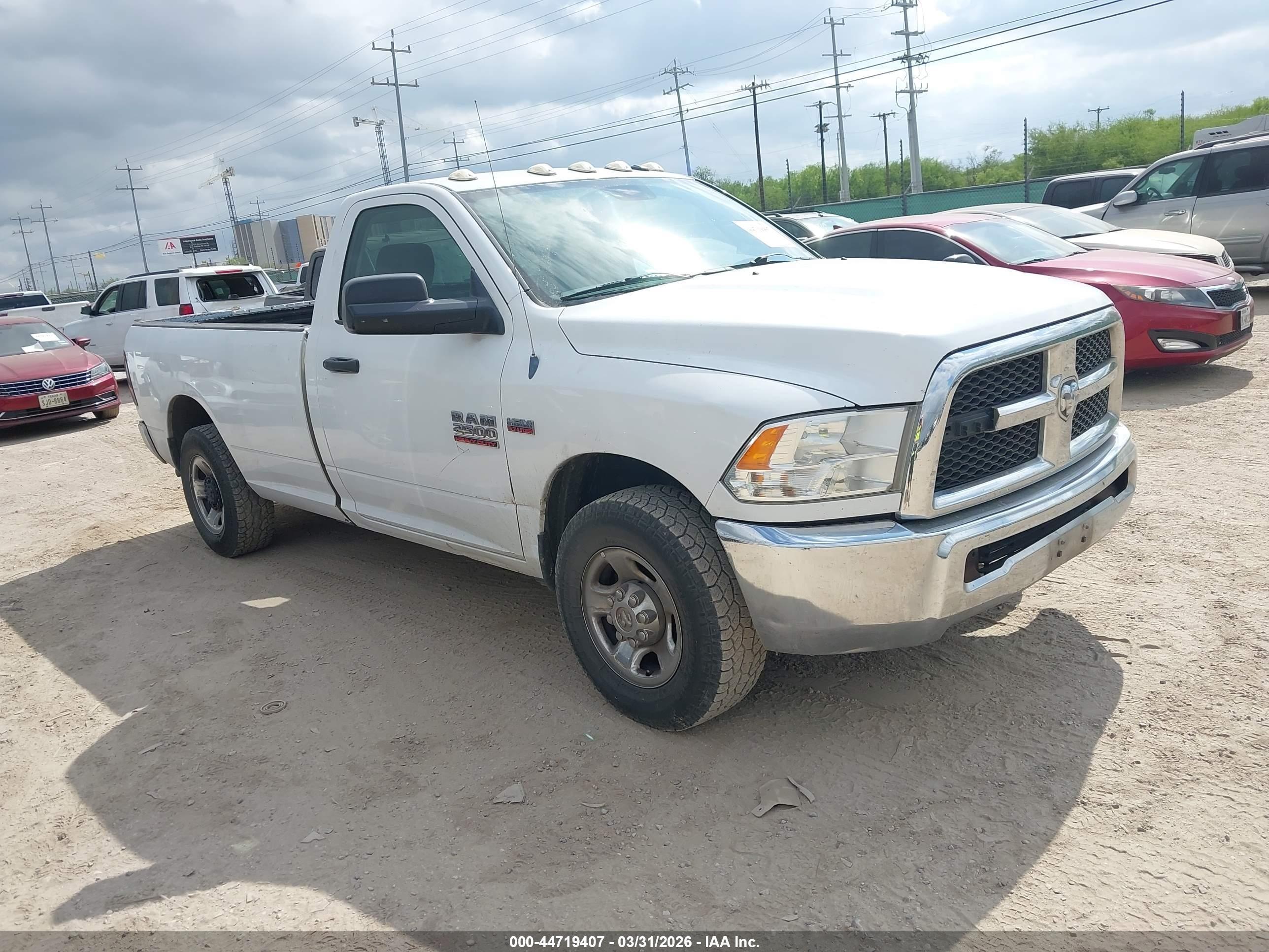 2013 Ram 2500 Tradesman, VIN 3C6LR4AT3DG542852 — Repossession