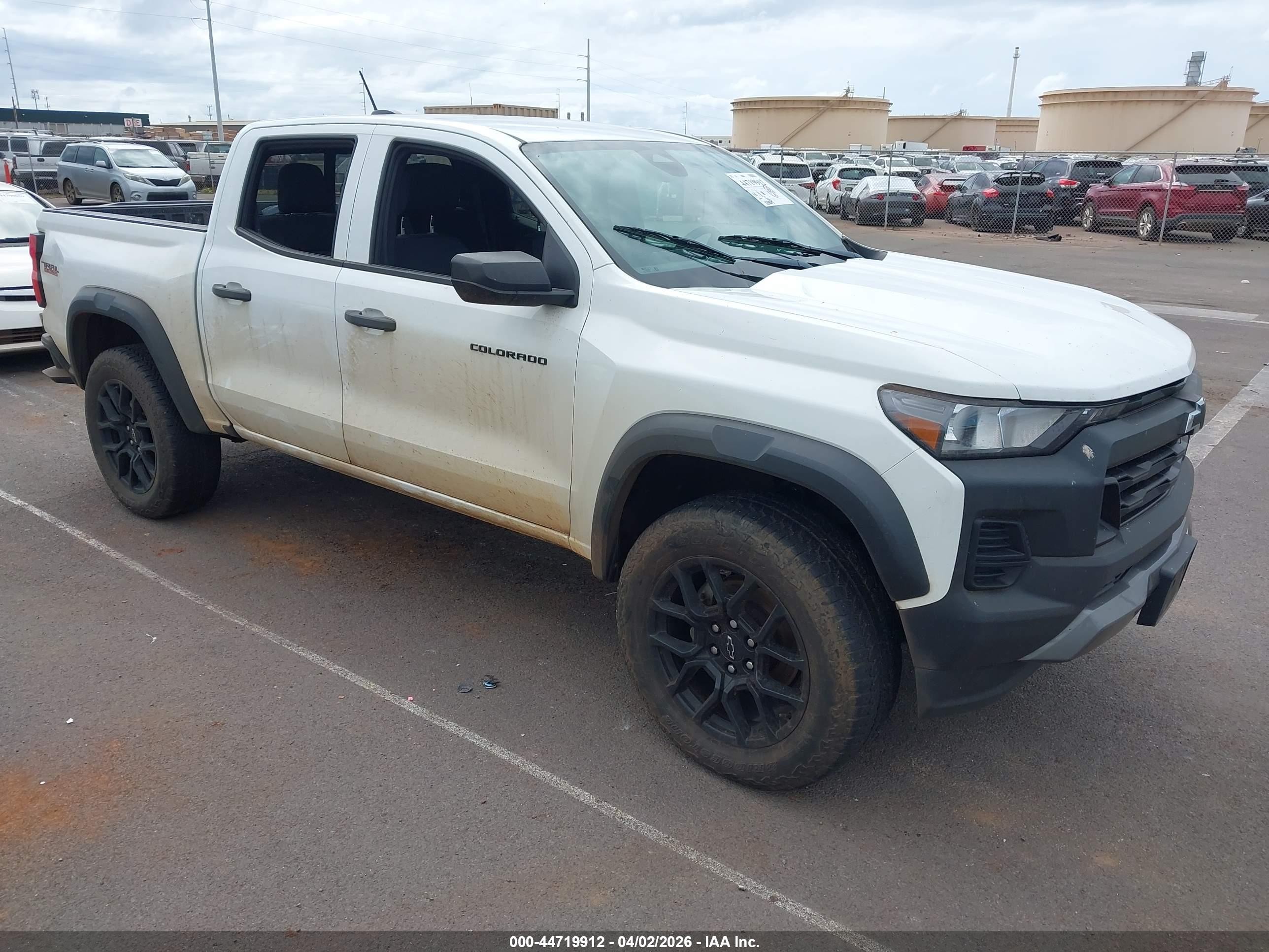 2023 Chevrolet Colorado 4WD Trail Boss, VIN 1GCPTEEK4P1198597 — Water / flood