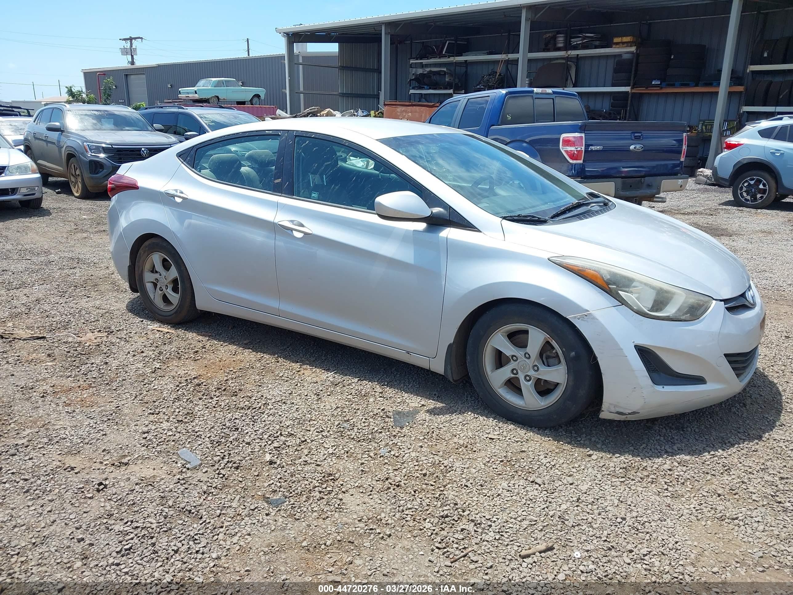 2014 Hyundai Elantra SE, VIN KMHDH4AE0EU164727 — Fresh water flood