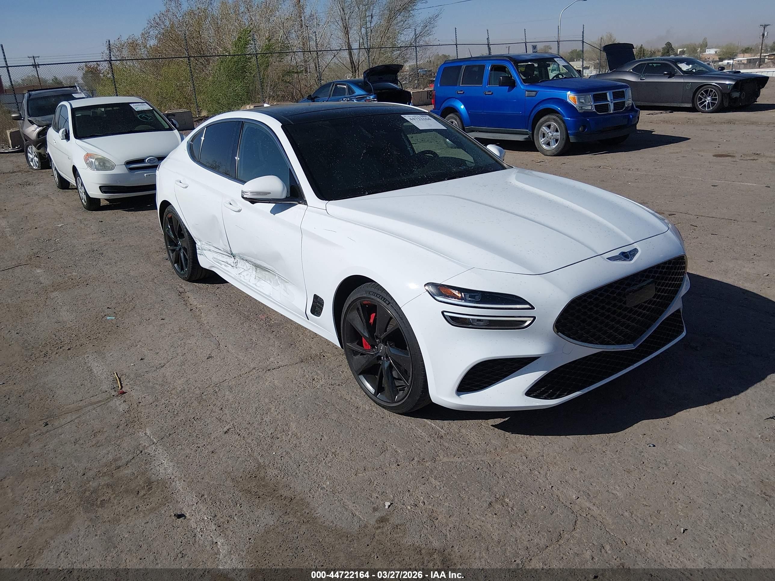 2022 Genesis G70 3.3T, VIN KMTG54TE3NU103736 — Side