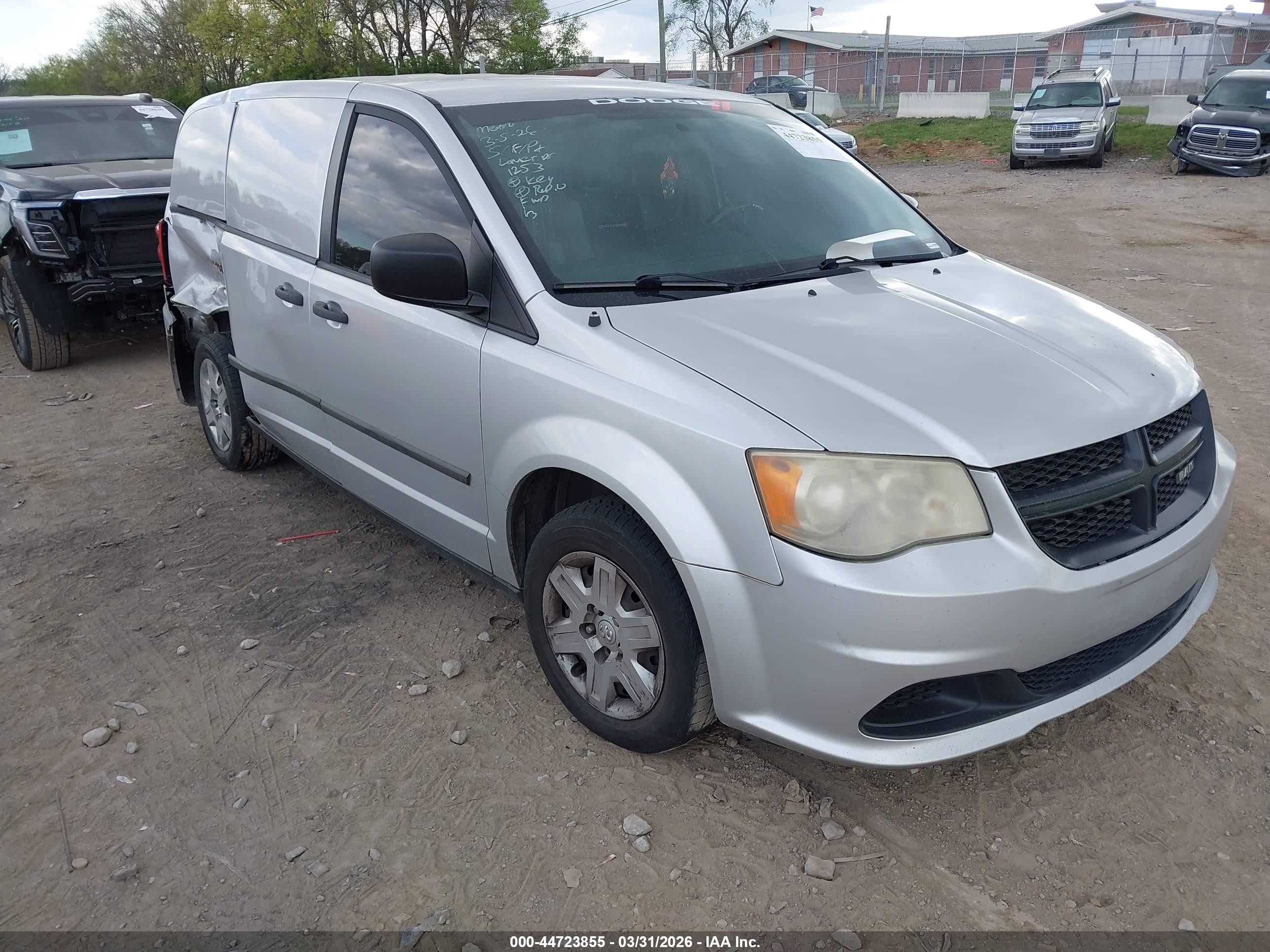 2012 Ram Cargo Van, VIN 2C4JDGAG6CR261253 — Rear end