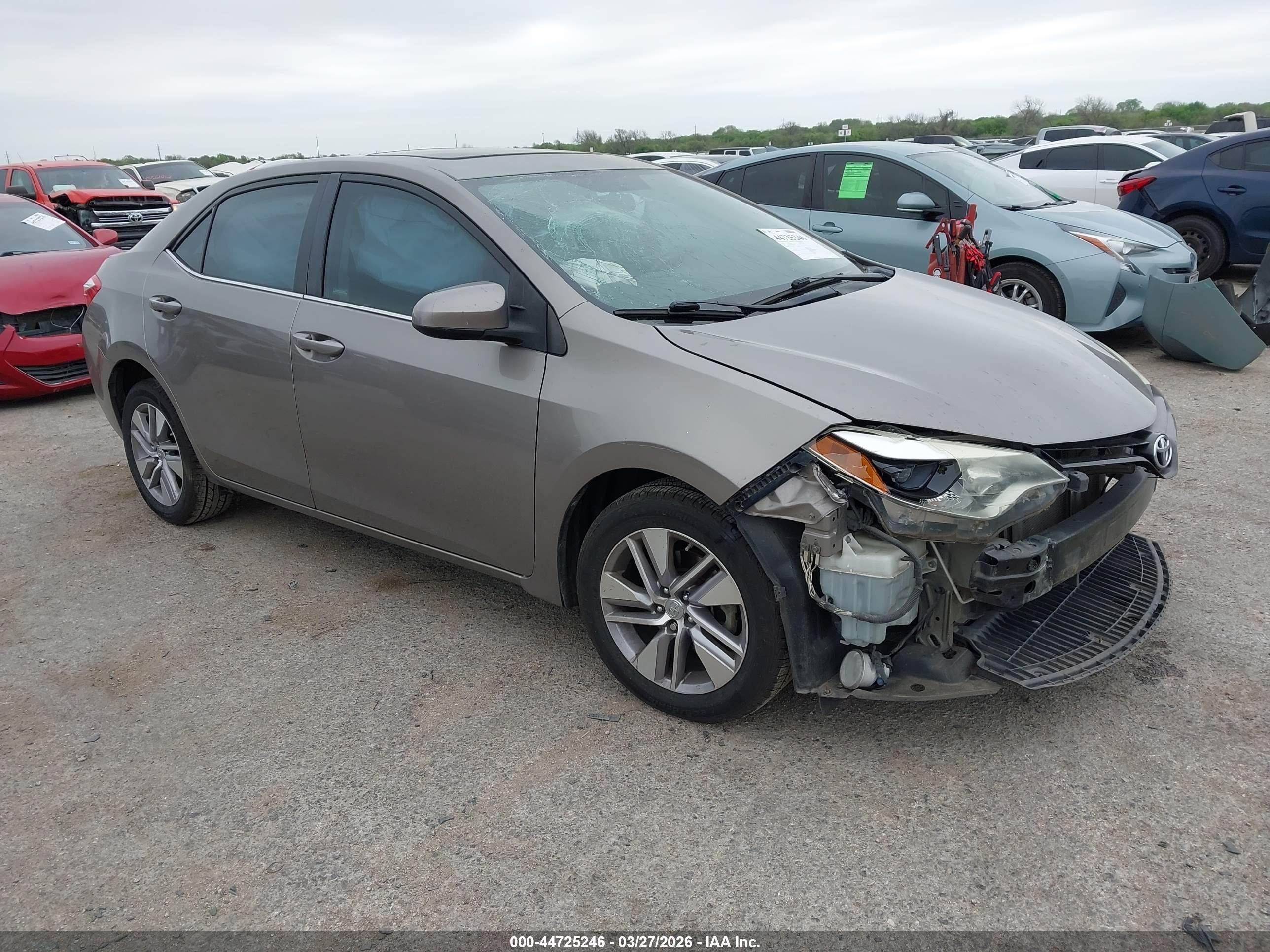 2014 Toyota Corolla LE Eco Premium, VIN 5YFBPRHE9EP052135 — Front end