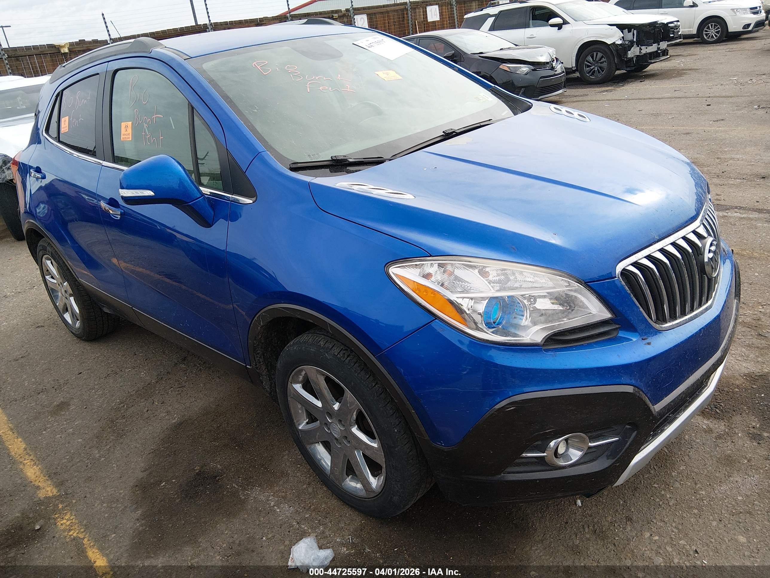 2014 Buick Encore Convenience, VIN KL4CJFSB7EB589226 — Biohazard / chemical