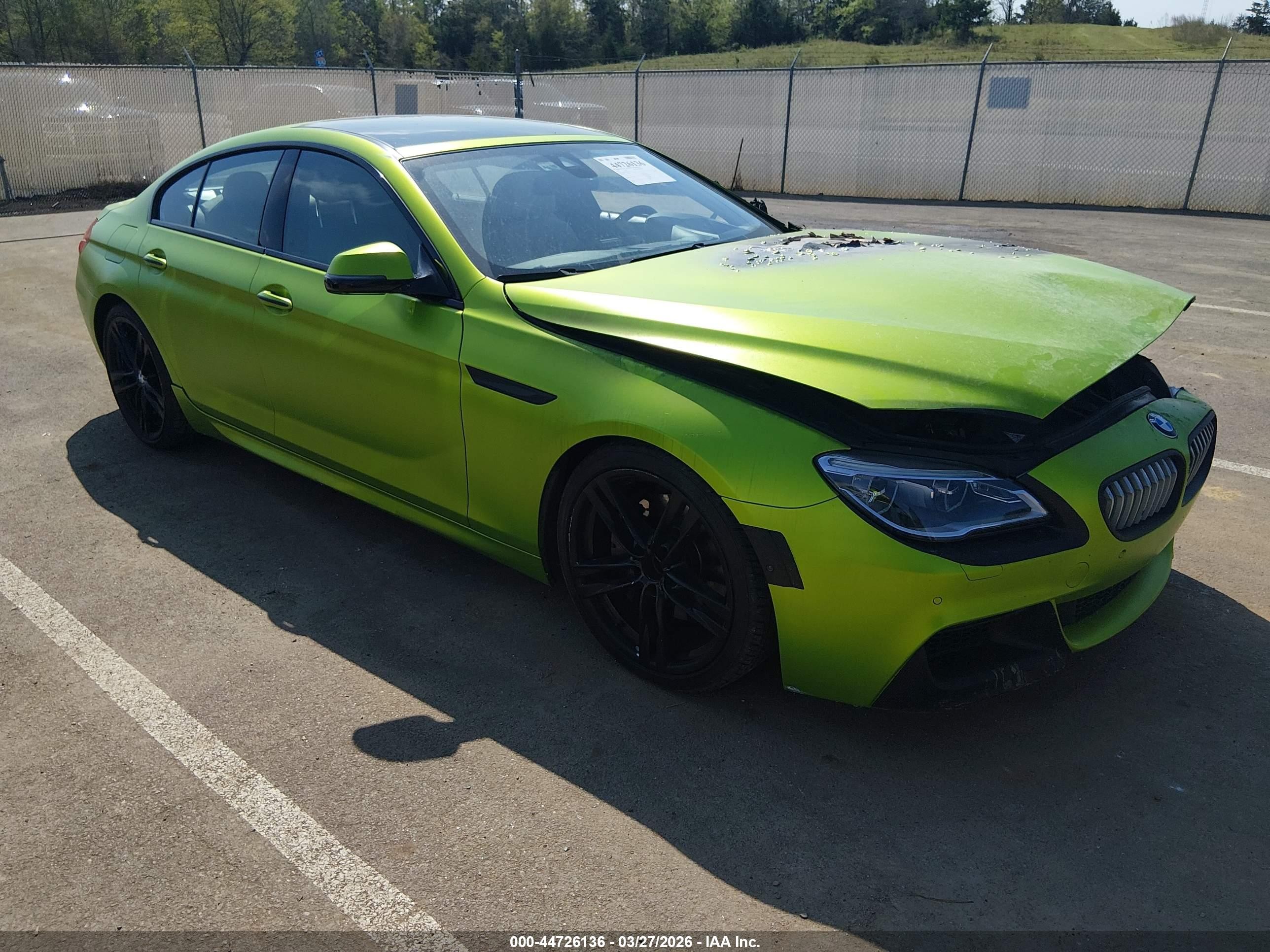 2016 BMW 6 Series 650i, VIN WBA6D4C50GD977166 — Front end