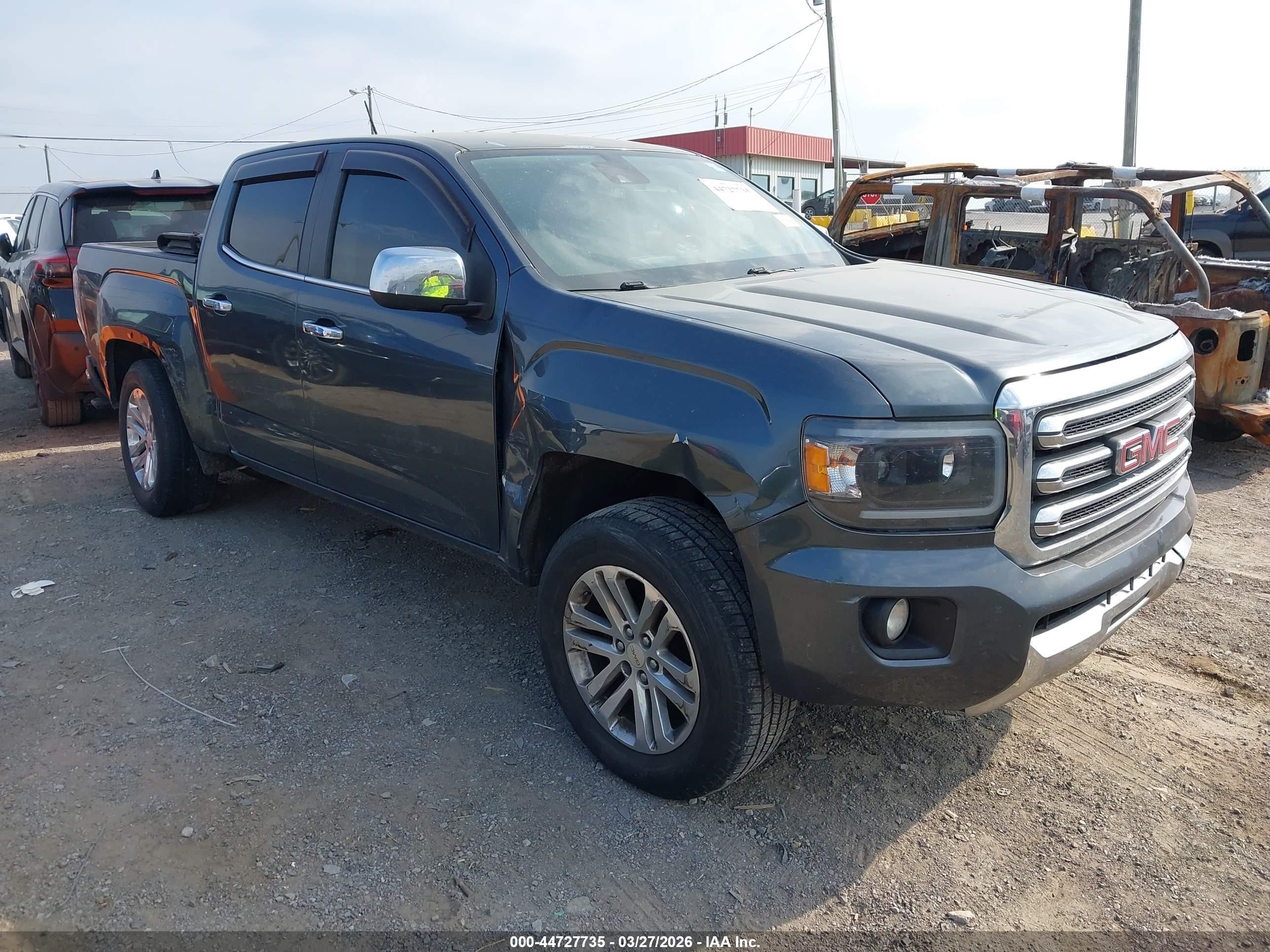 2015 GMC Canyon 2WD SLT, VIN 1GTG5CE36F1239074 — Rear end