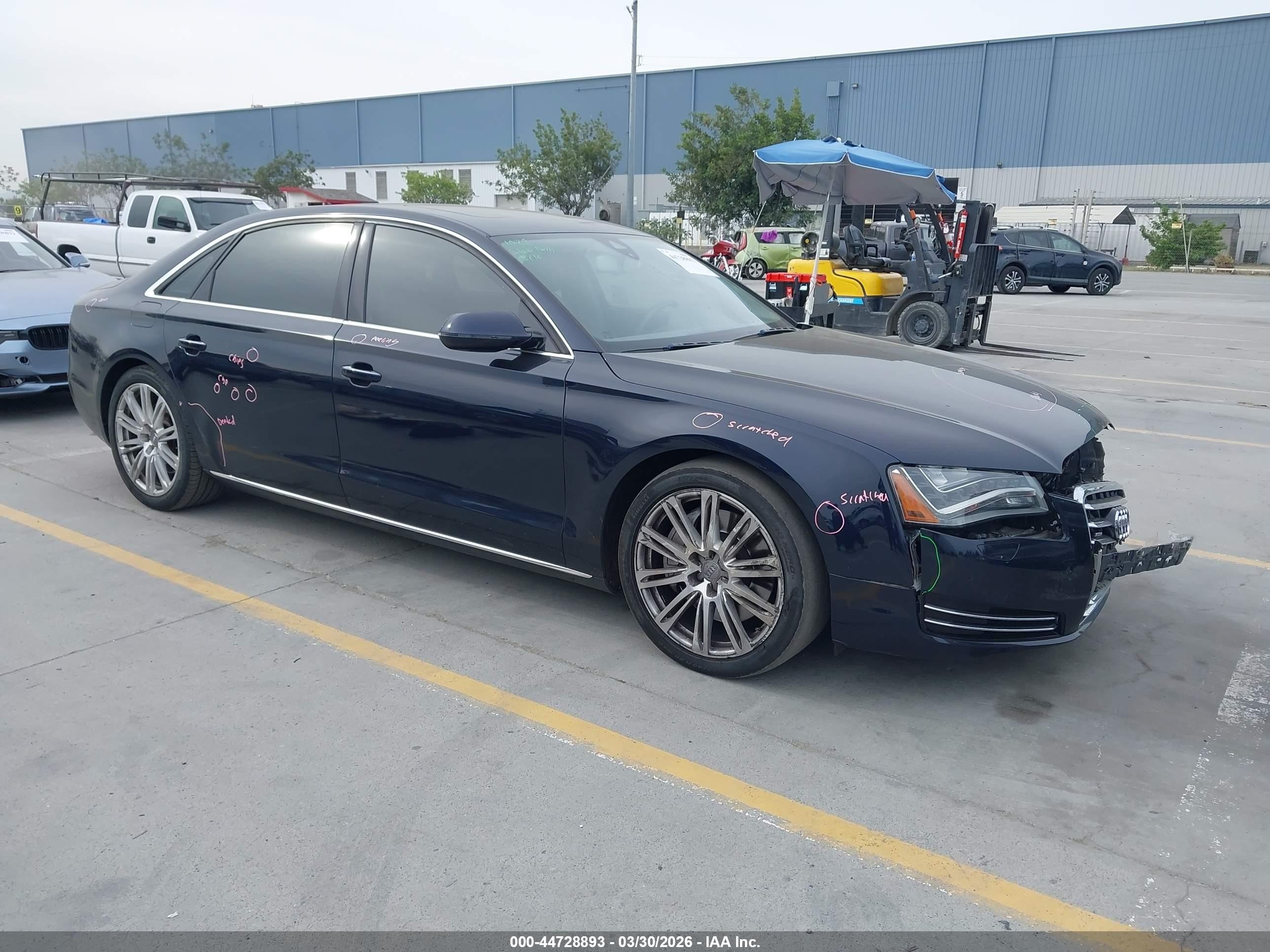 2012 Audi A8, VIN WAURVAFDXCN021791 — Front end
