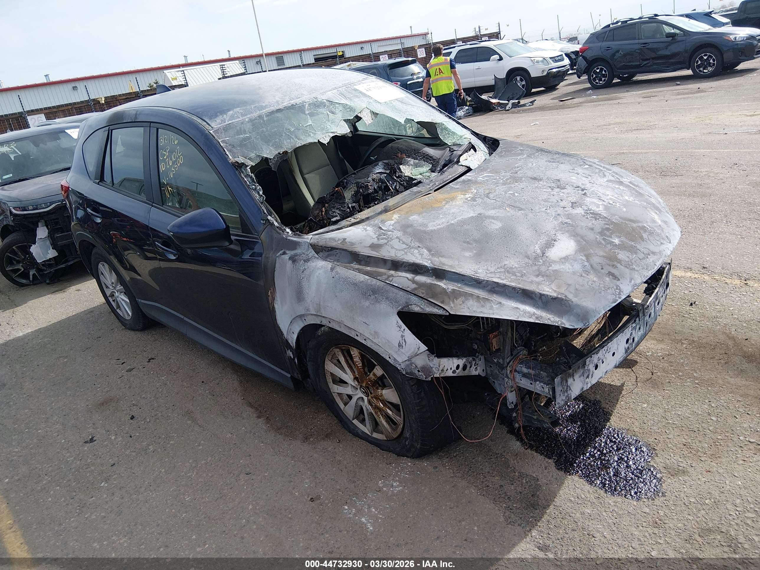 2013 Mazda CX-5 Sport, VIN JM3KE4BEXD0165500 — Engine fire