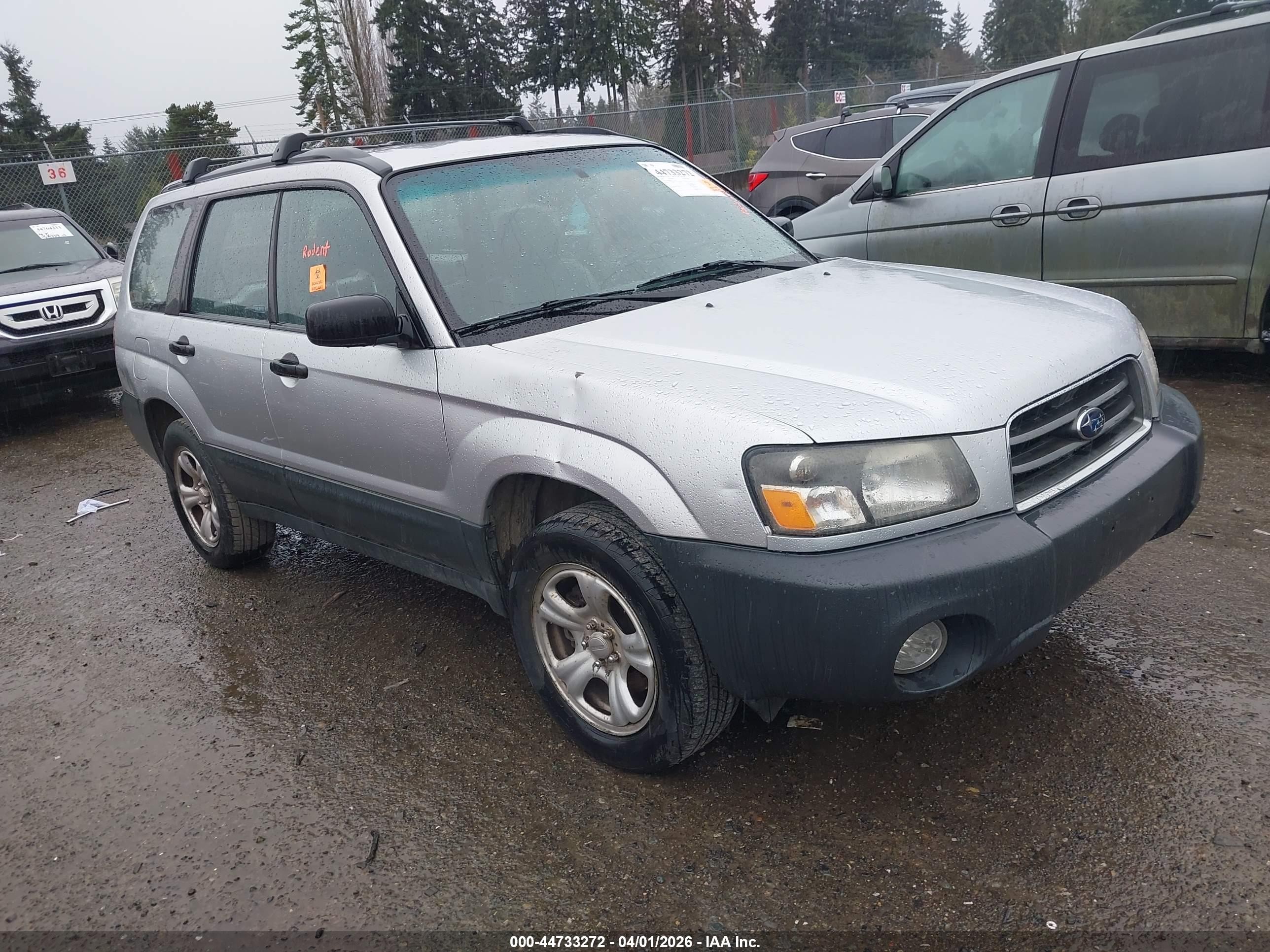 2005 Subaru Forester X, VIN JF1SG63665G713514 — Biohazard / chemical