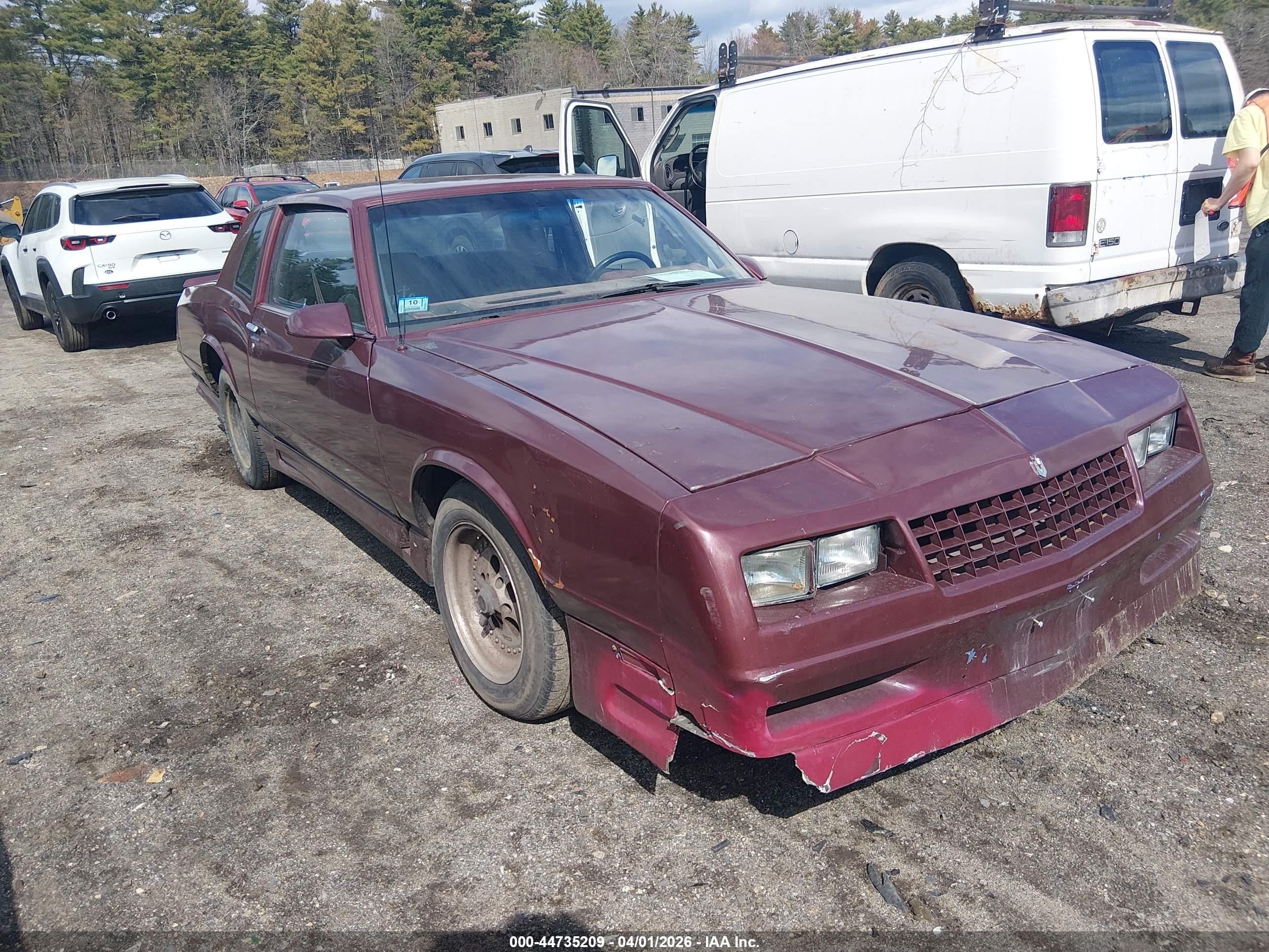 1986 Chevrolet Monte Carlo Sport, VIN 1G1GZ37G1GR199776 — Side