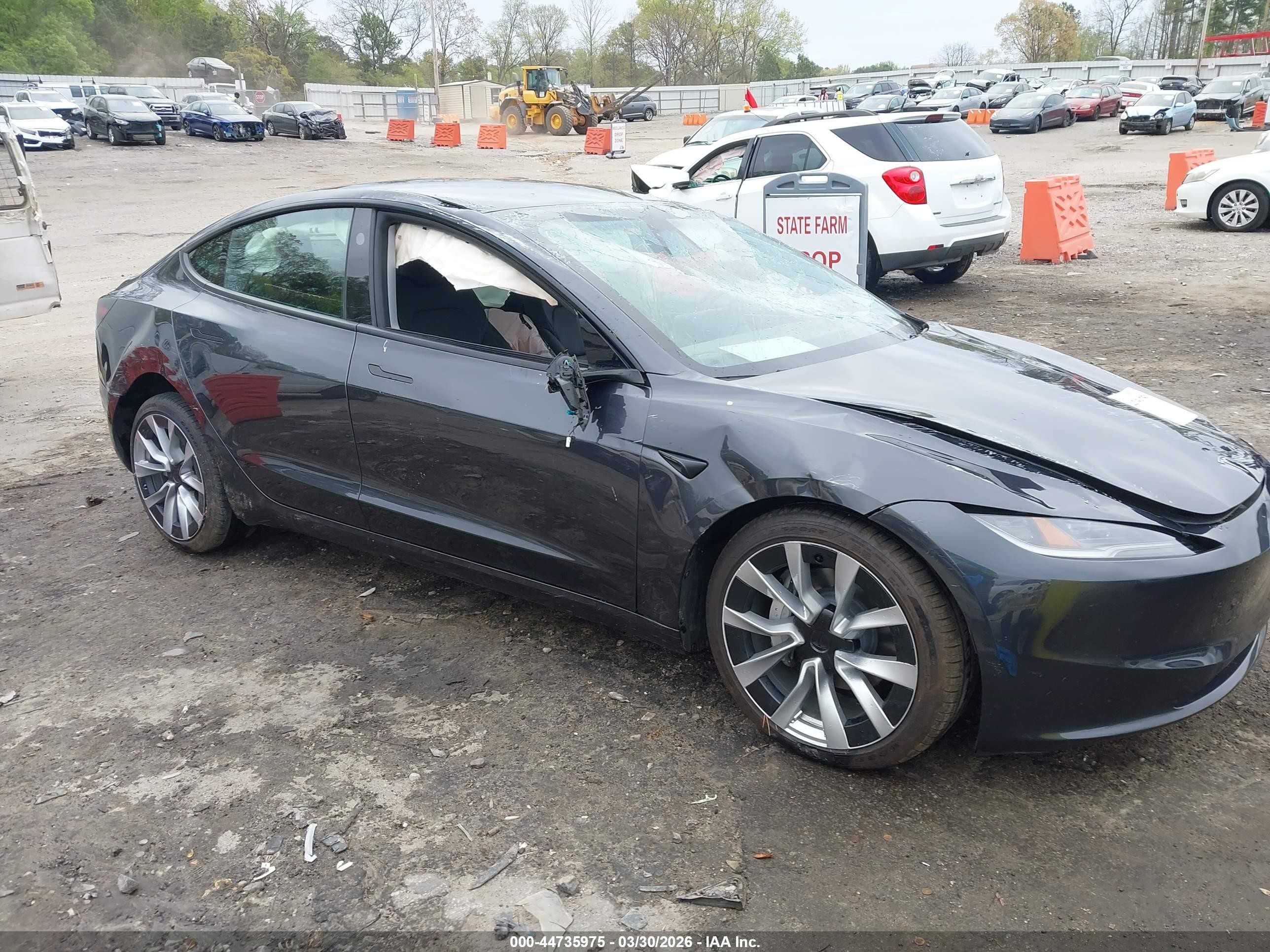2025 Tesla Model 3 Long Range, VIN 5YJ3E1EB5SF897979 — Rollover