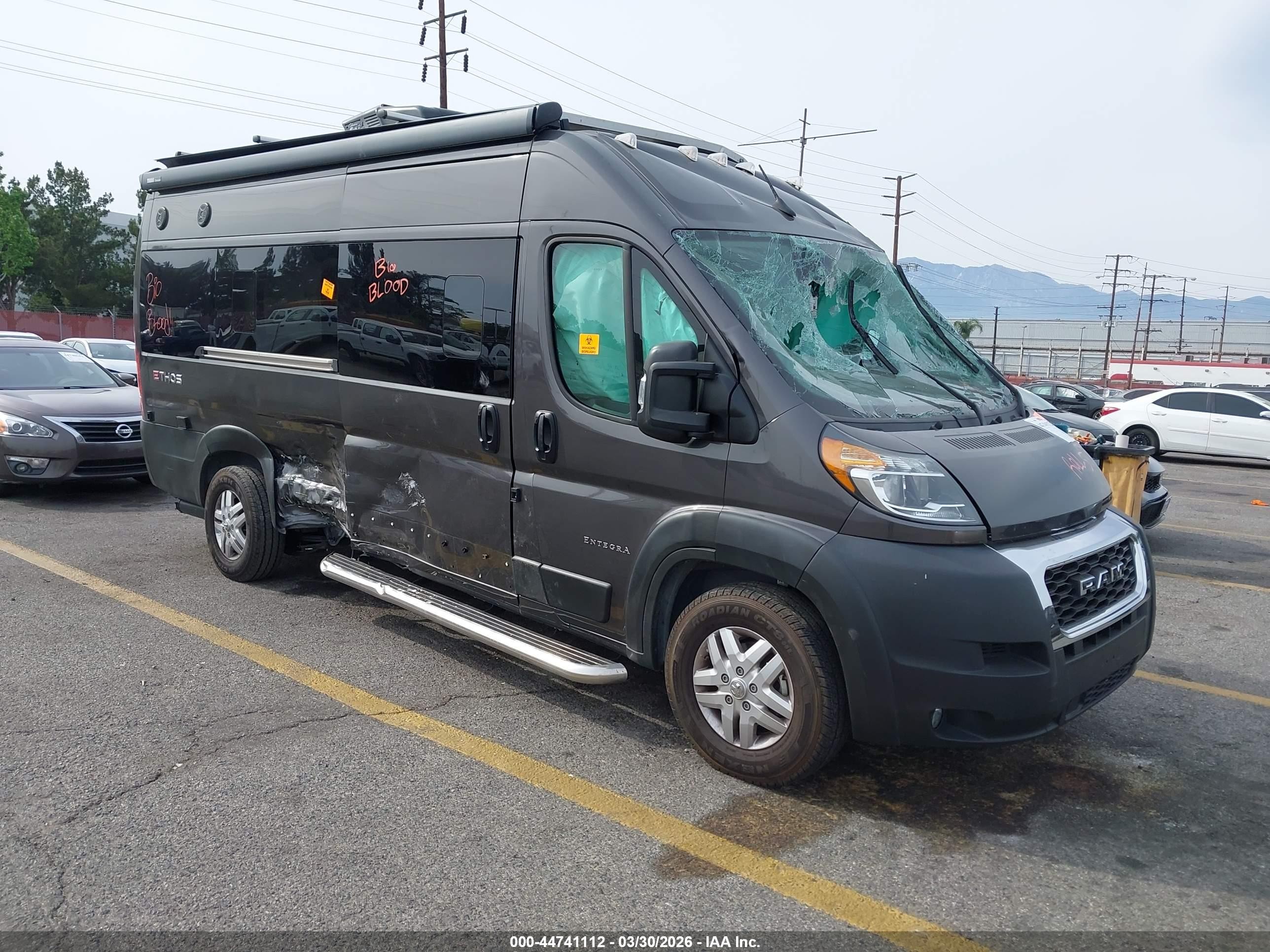 2022 Ram ProMaster Window Van, VIN 3C6MRVUG2NE104121 — Rollover