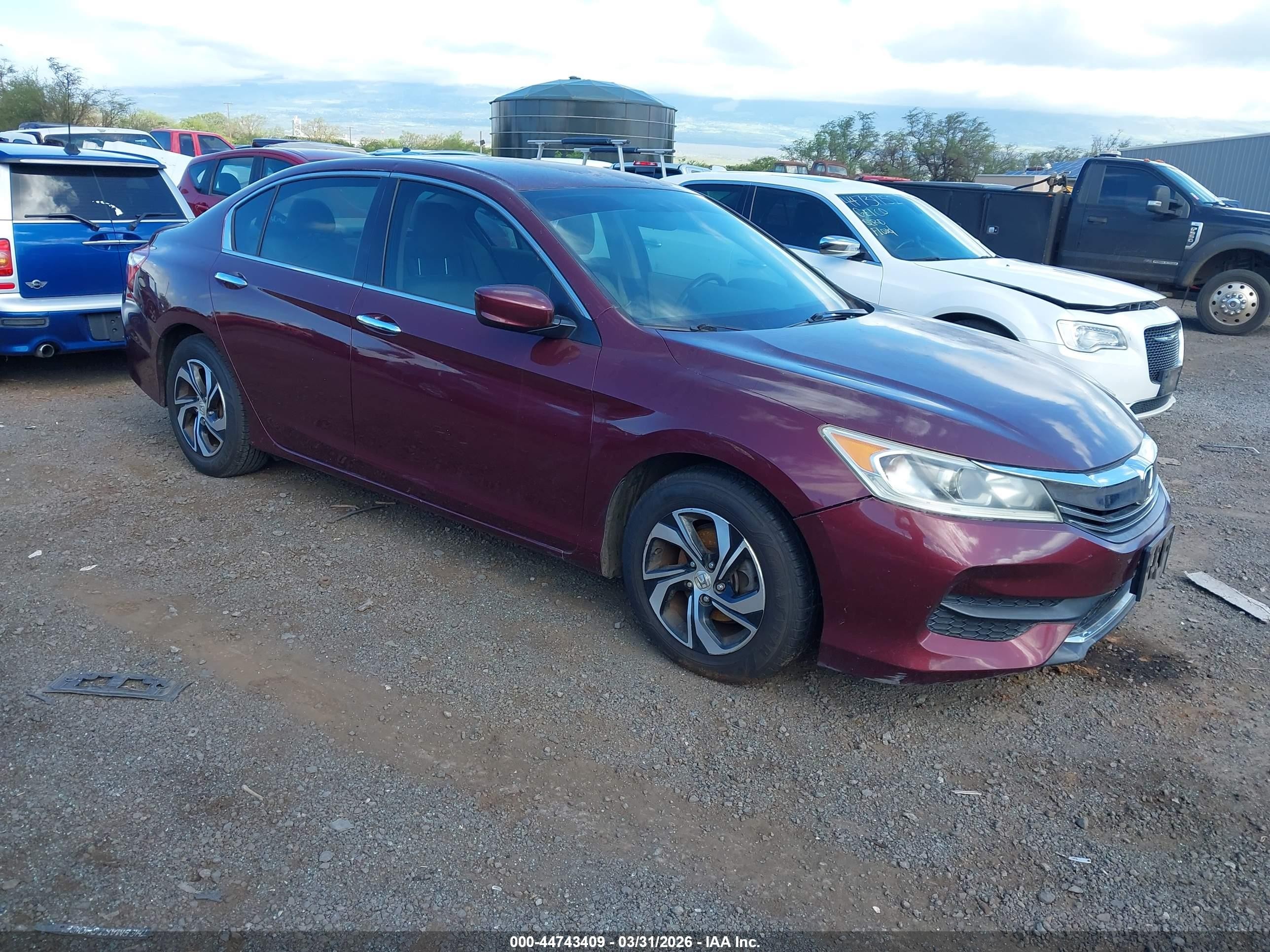 2016 Honda Accord LX, VIN 1HGCR2F3XGA020598 — Fresh water flood
