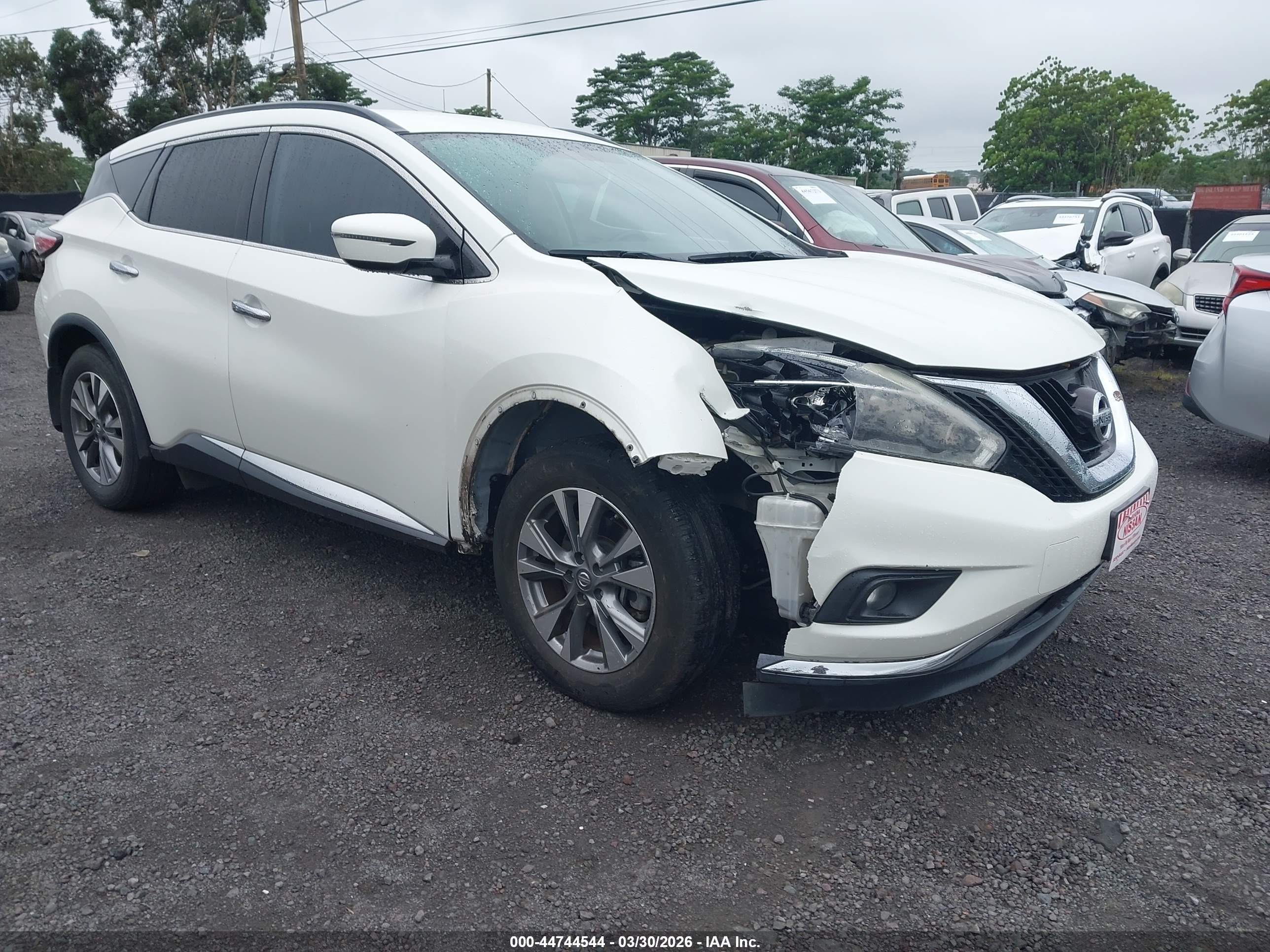 2018 Nissan Murano S, VIN 5N1AZ2MG1JN109967 — Front end