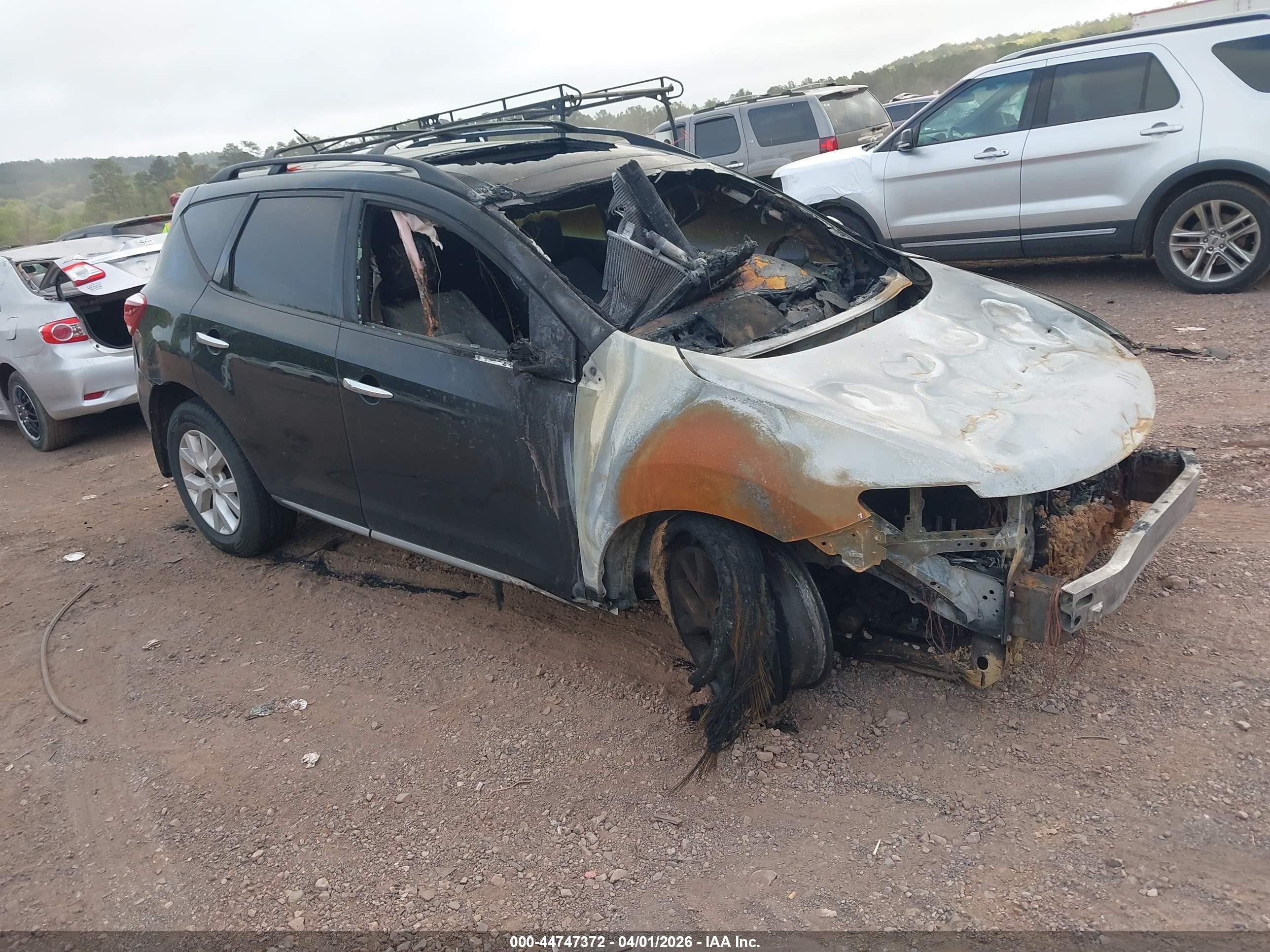 2012 Nissan Murano SL, VIN JN8AZ1MU7CW119327 — Interior fire