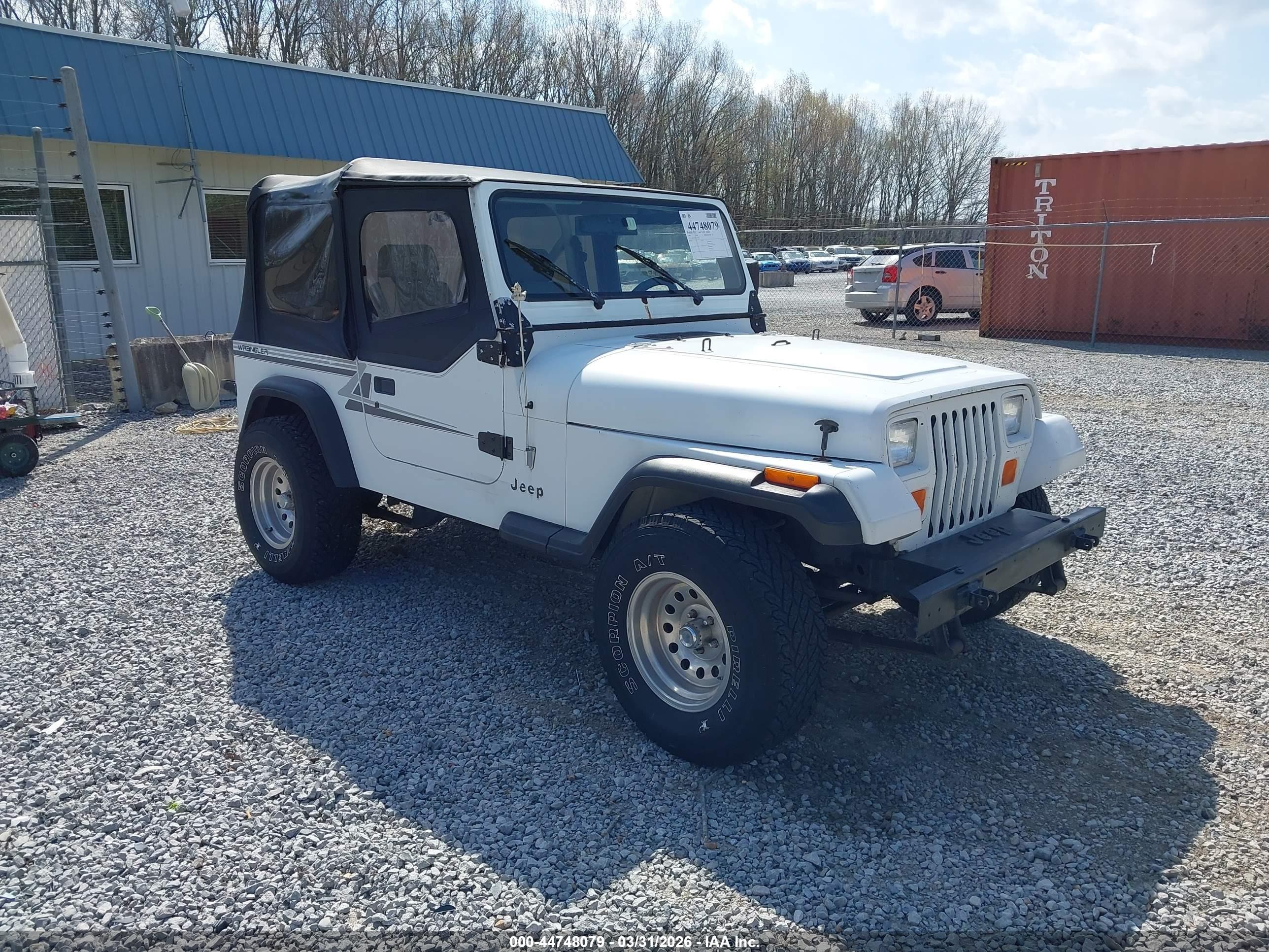 1991 Jeep Wrangler S, VIN 2J4FY19P8MJ144778 — Normal wear