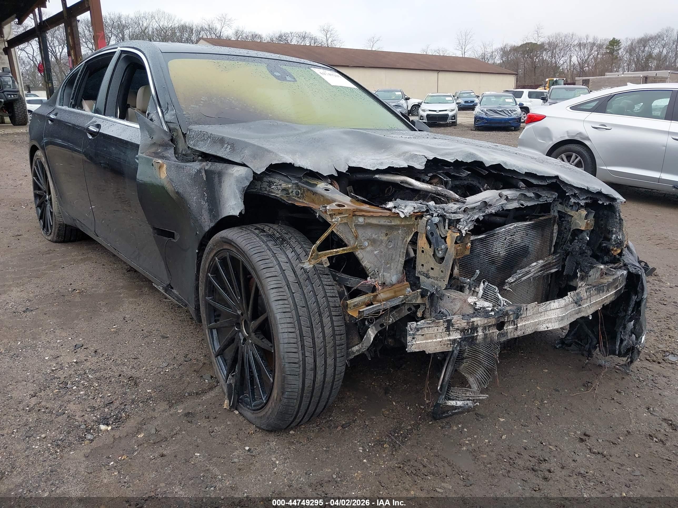2011 BMW 7 Series 750i xDrive, VIN WBAKC6C55BC394667 — Engine fire