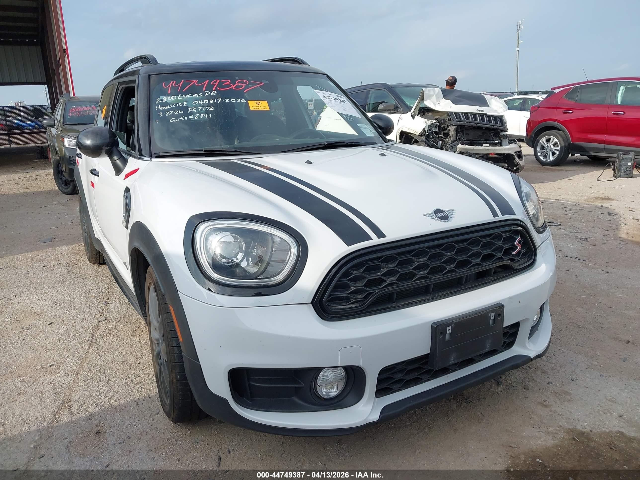 2019 MINI Countryman Cooper S, VIN WMZYT5C59K3G92116 — Biohazard / chemical