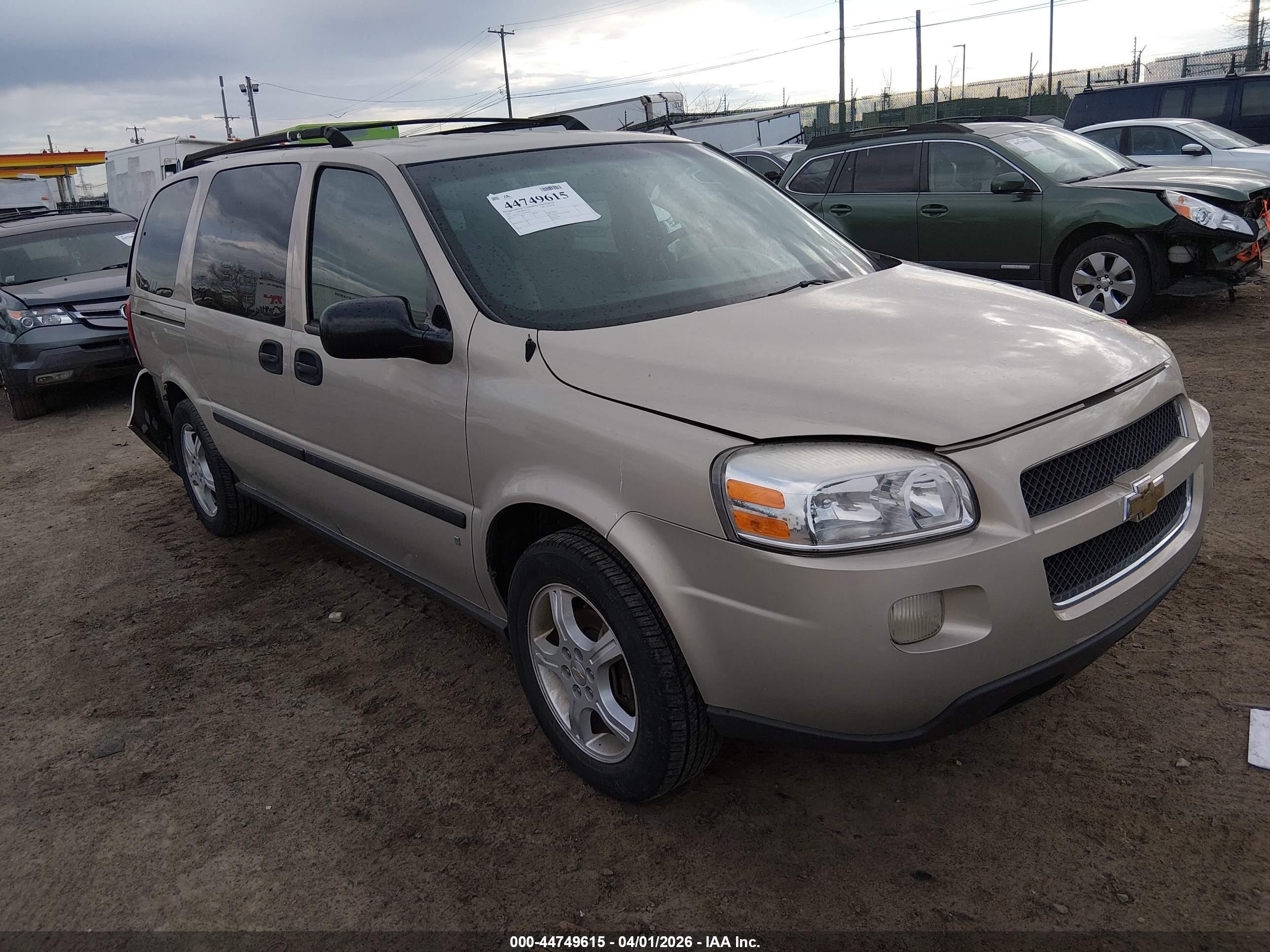 2007 Chevrolet Uplander LS Fleet, VIN 1GNDV23197D156258 — Rear end