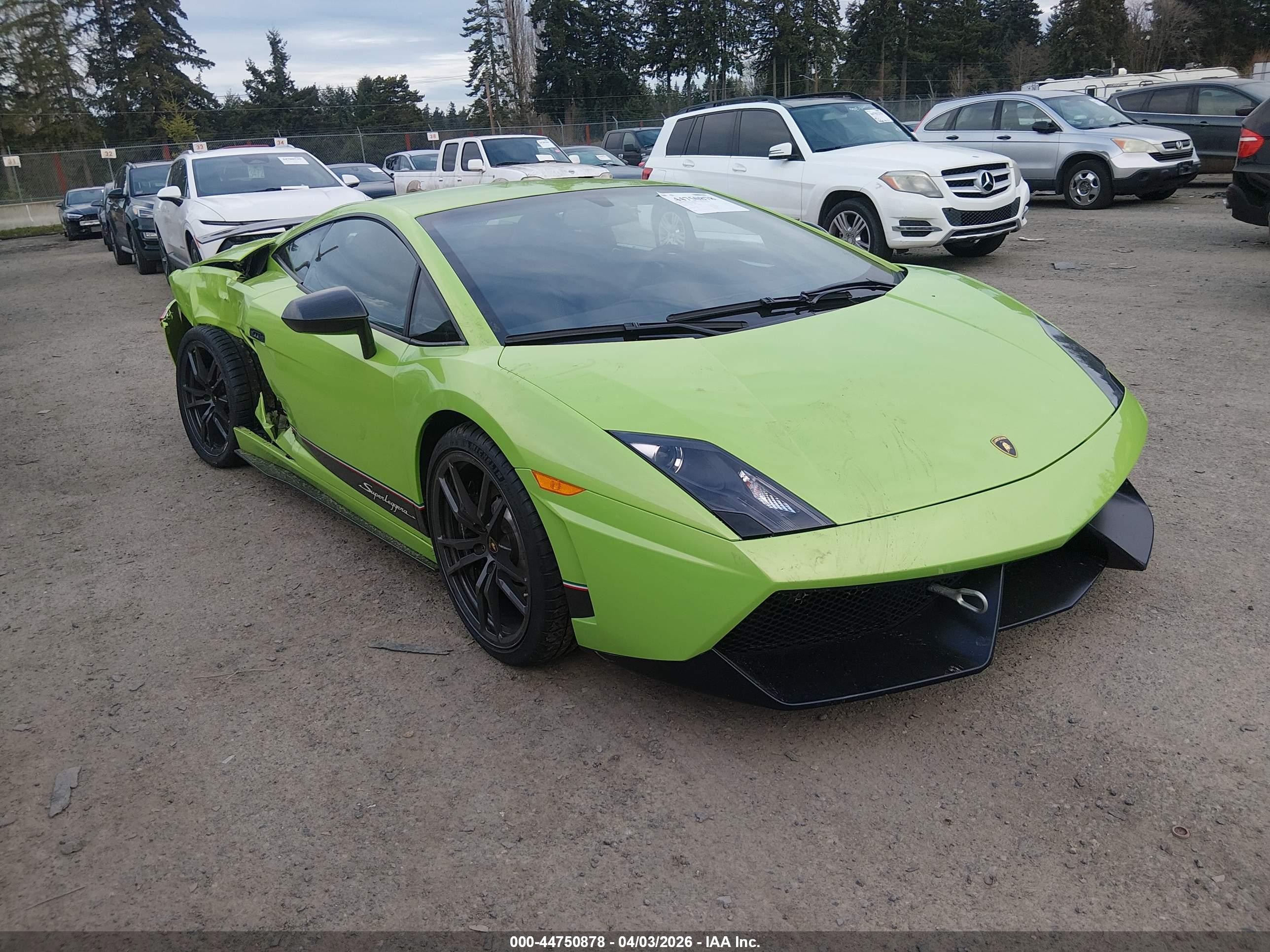 2011 Lamborghini Gallardo Superleggera, VIN ZHWGU7AJ0BLA10042 — Rear end