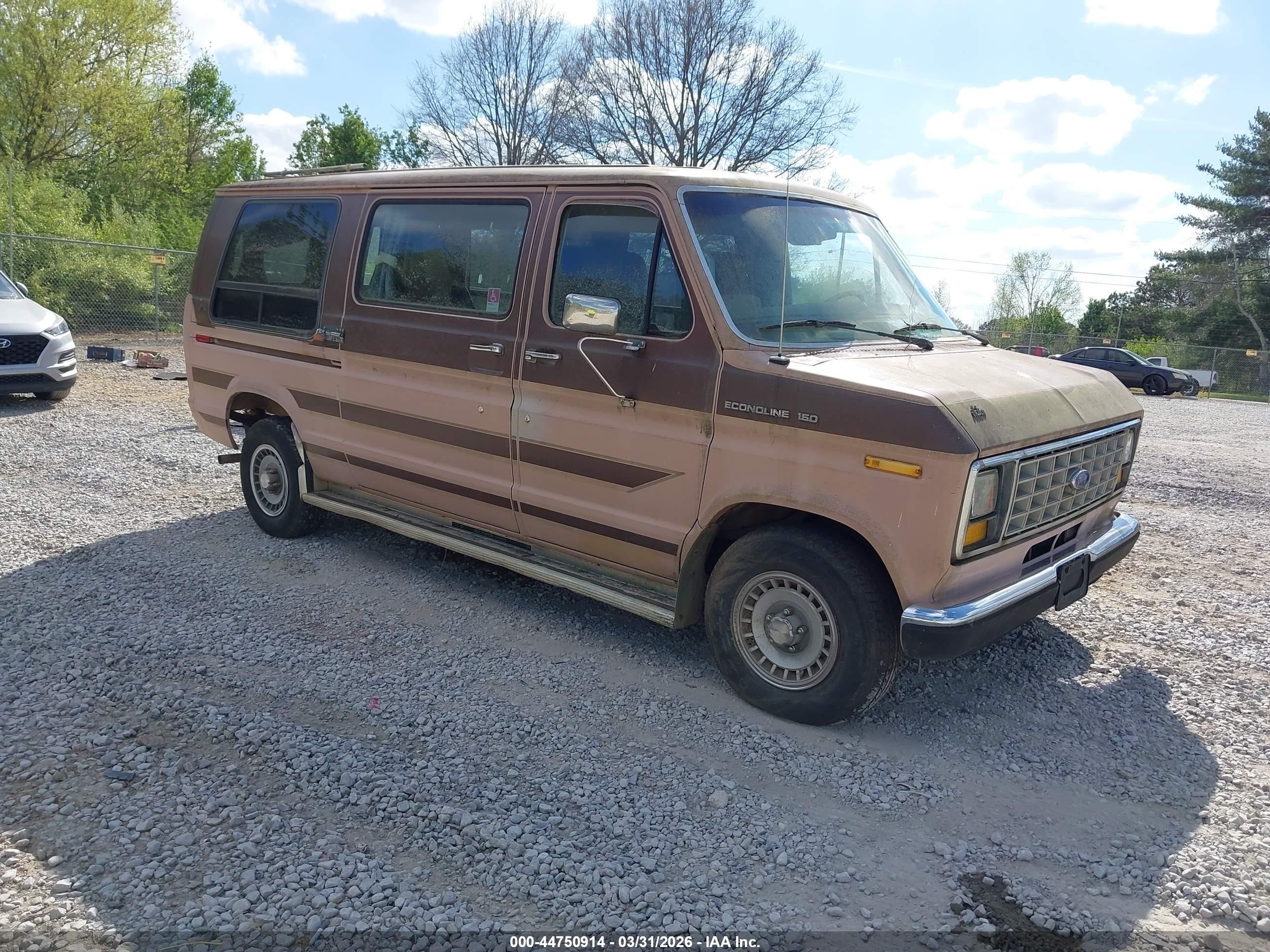 1987 Ford Econoline Cargo, VIN 1FDDE14NXHHB66436 — Rear end