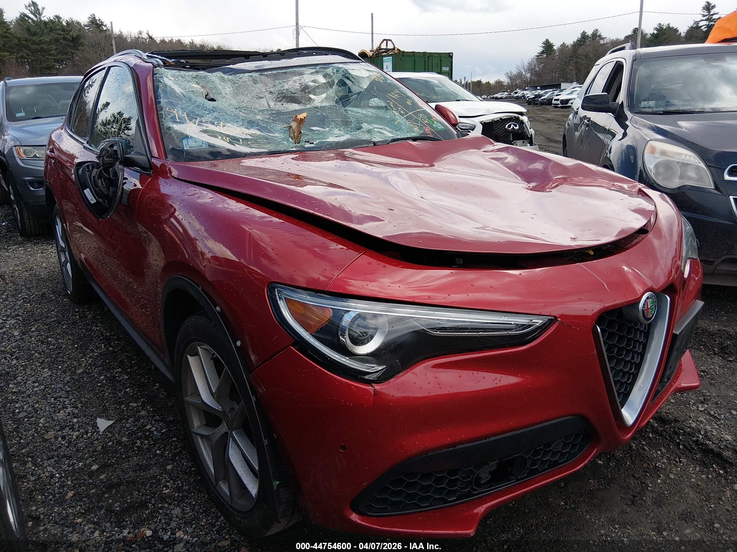 2018 Alfa Romeo Stelvio Ti Sport, VIN ZASFAKNN4J7B65850 — Крыша