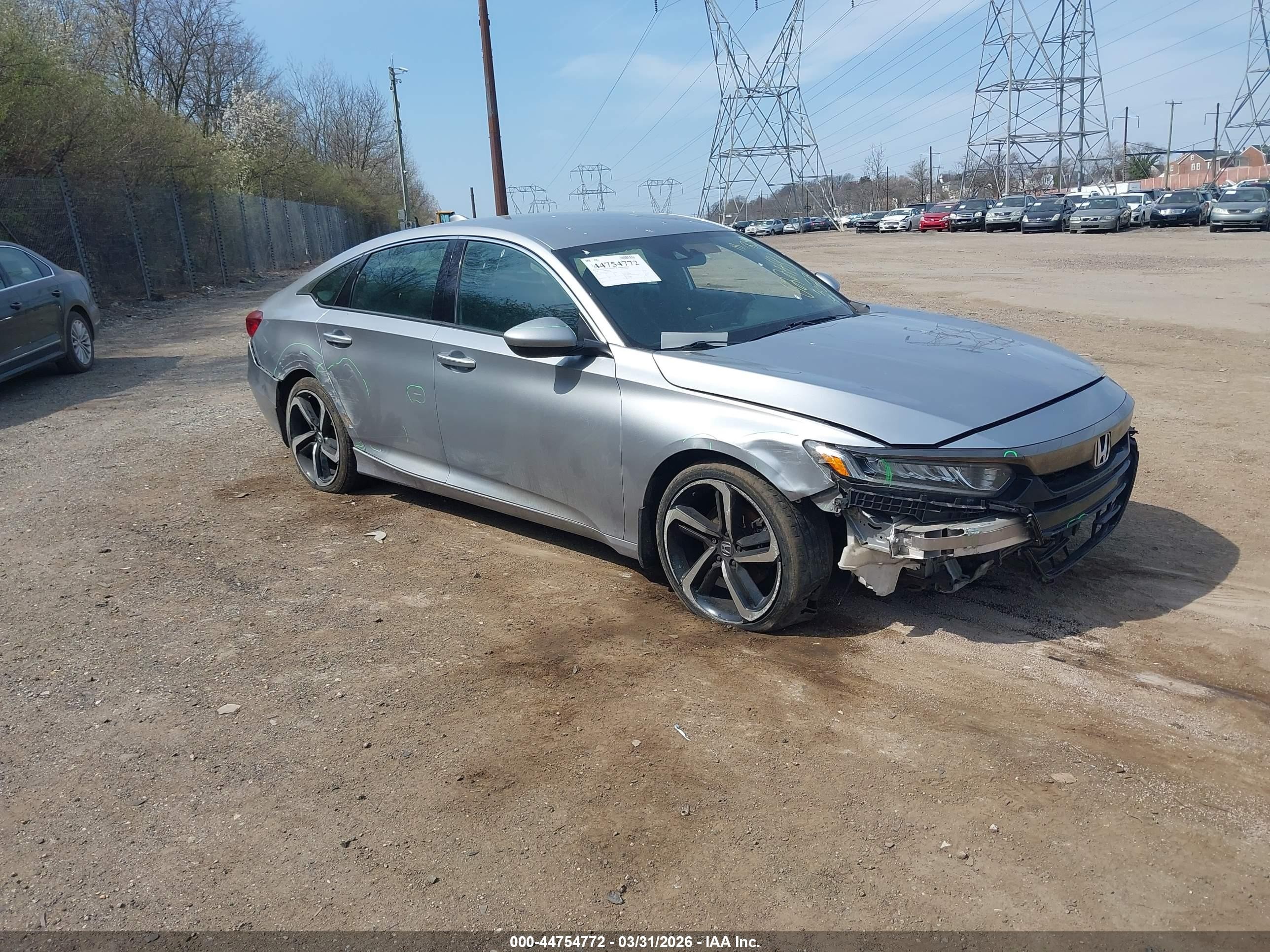 2018 Honda Accord Sport, VIN 1HGCV1F33JA022481 — Front end