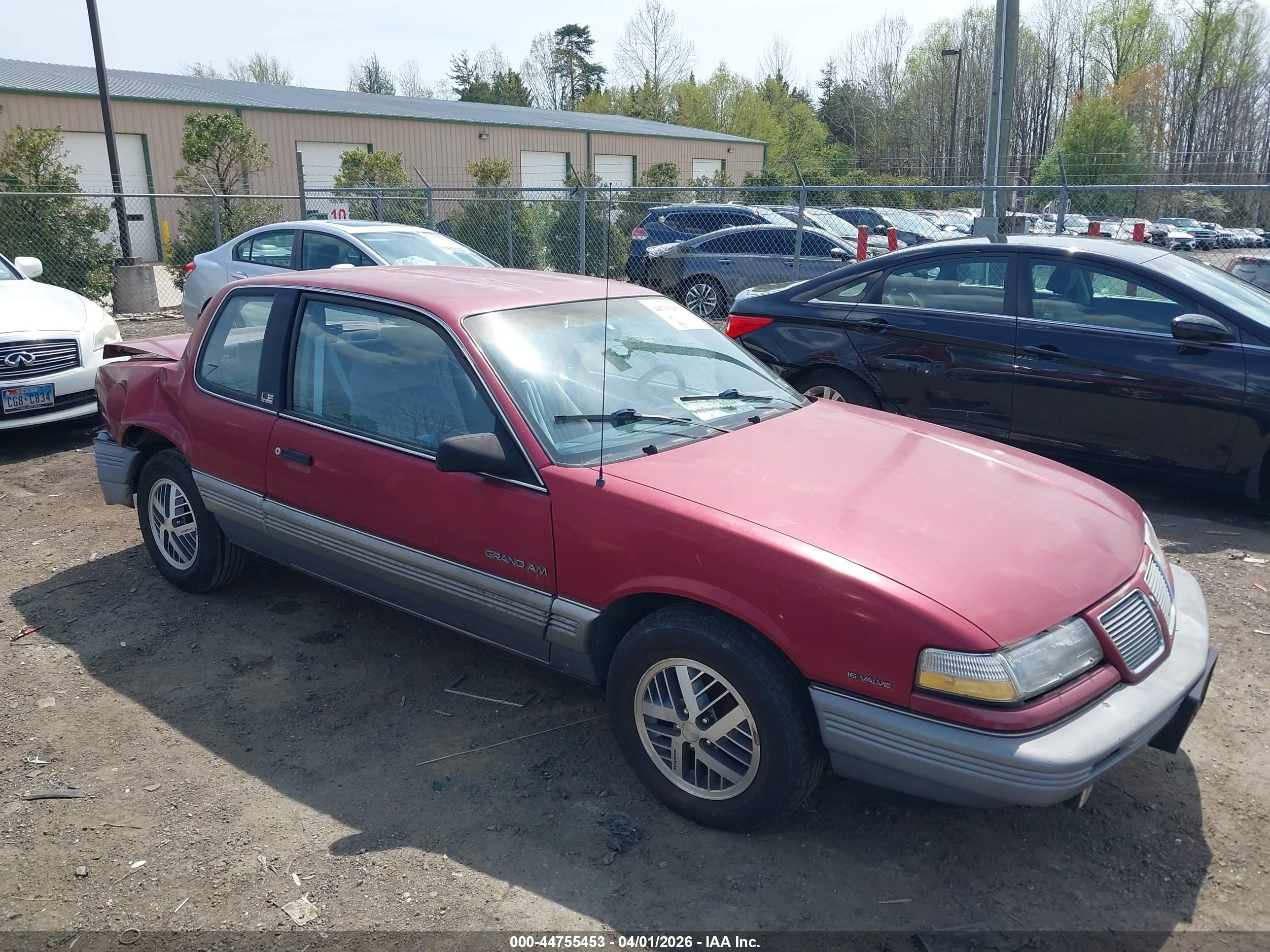 1990 Pontiac Grand Am, VIN 1G2NE14D8LC276590 — Rear end