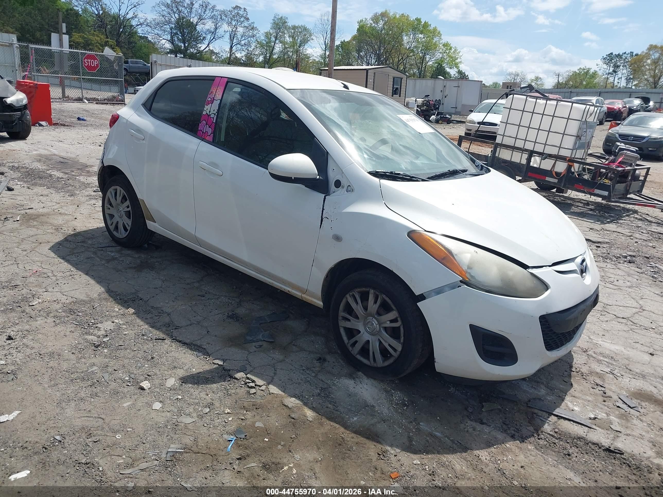 2014 Mazda 2 Sport, VIN JM1DE1KZ3E0178996 — Повреждение рамы