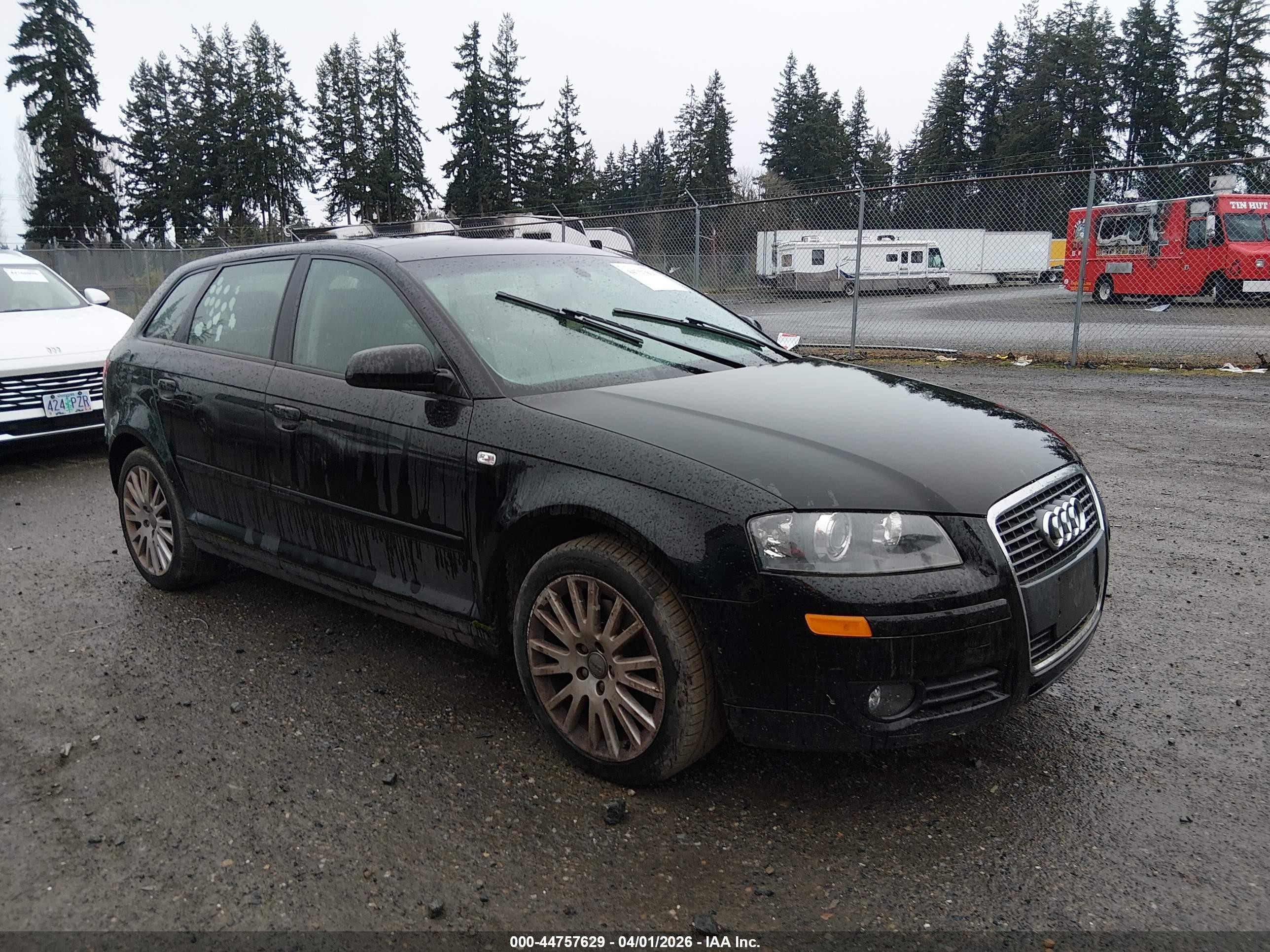 2007 Audi A3, VIN WAUNF78P67A075222 — Зад